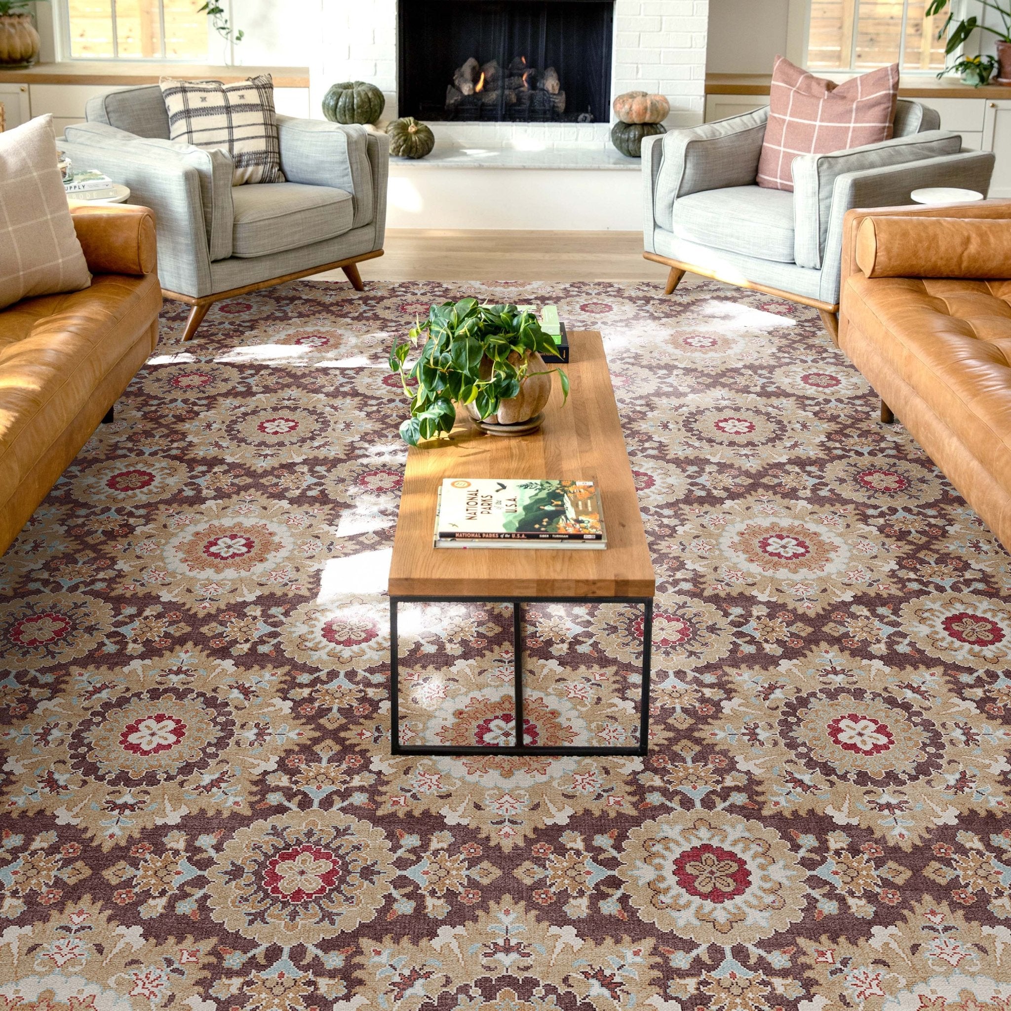 Victoria Transitional Mosaic Pattern Flat-Weave Rug、mySite、gigharbornorthrealestate