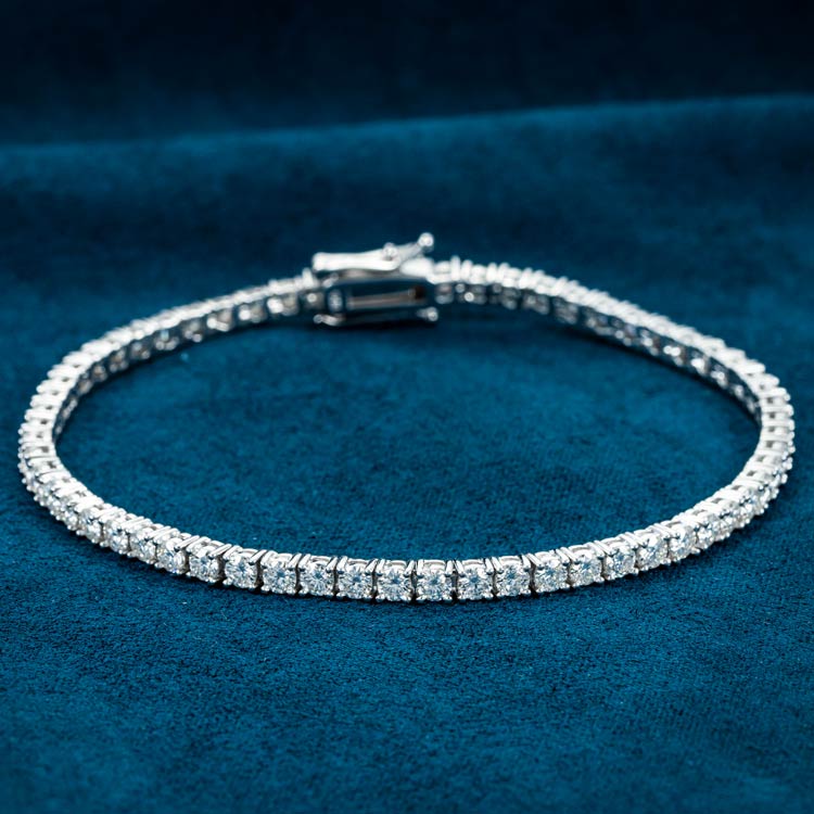 3MM Moissanite Tennis Bracelet 14K Gold、mySite、hinf8tx79