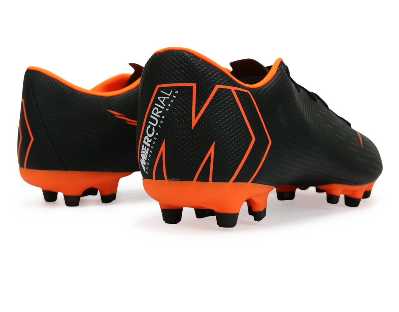 Nike Men's Mercurial Vapor 12 Academy FG/MG Black/Total Orange/White、mySite、noshort