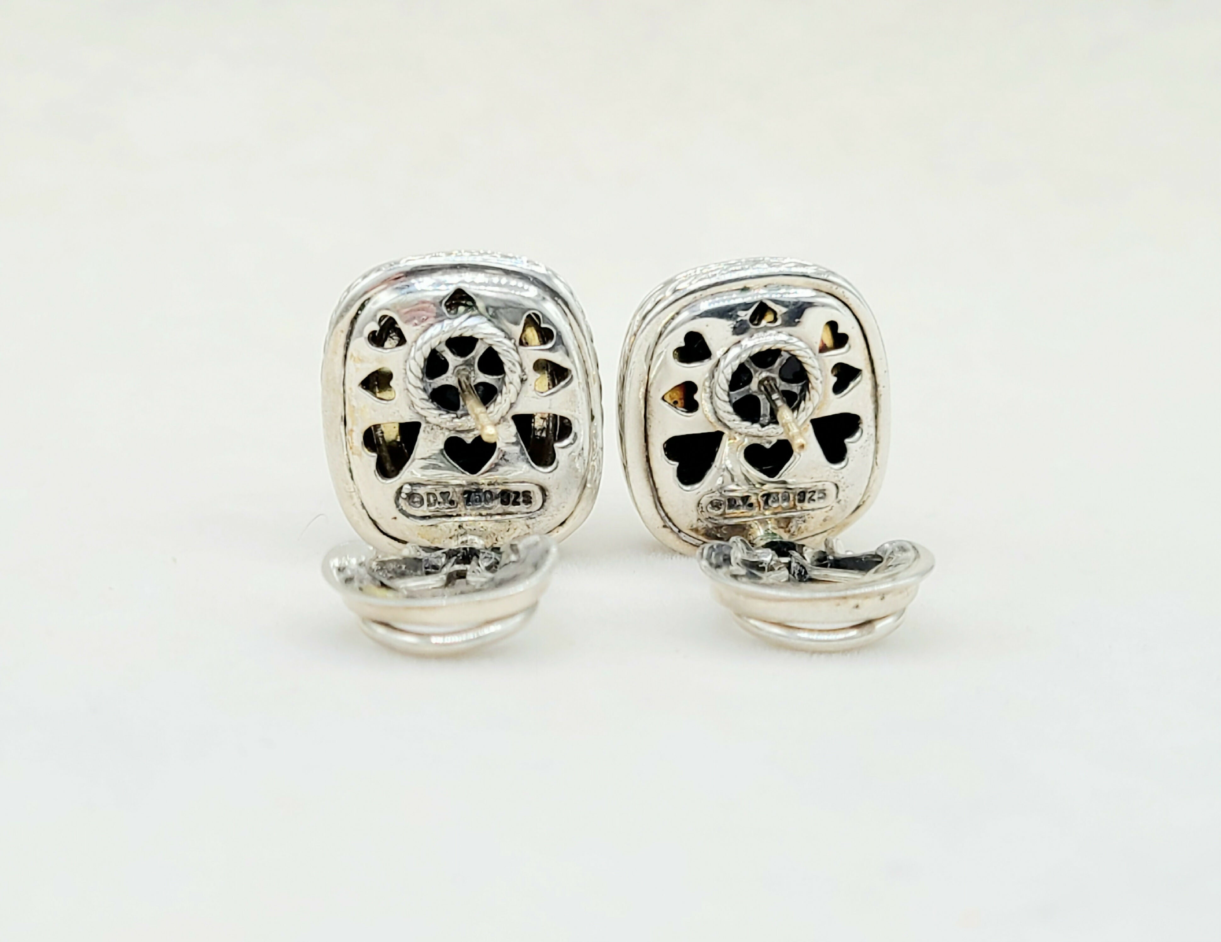 David Yurman Albion Earrings Black Onyx, Diamonds & Gold、mySite、hinf8tx79