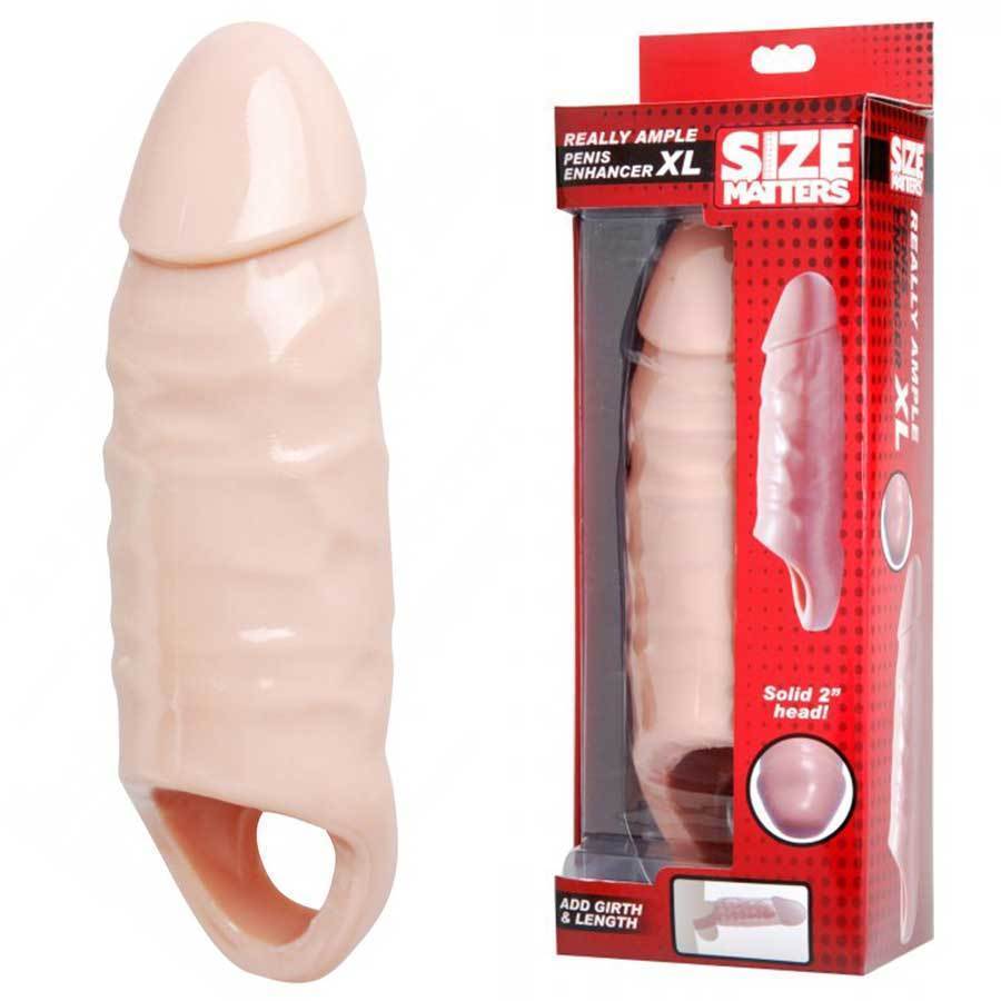 XL Thick Natural 6.5 Inch Tan Penis Sleeve & Girth Enhancer、mySite、bottomscart
