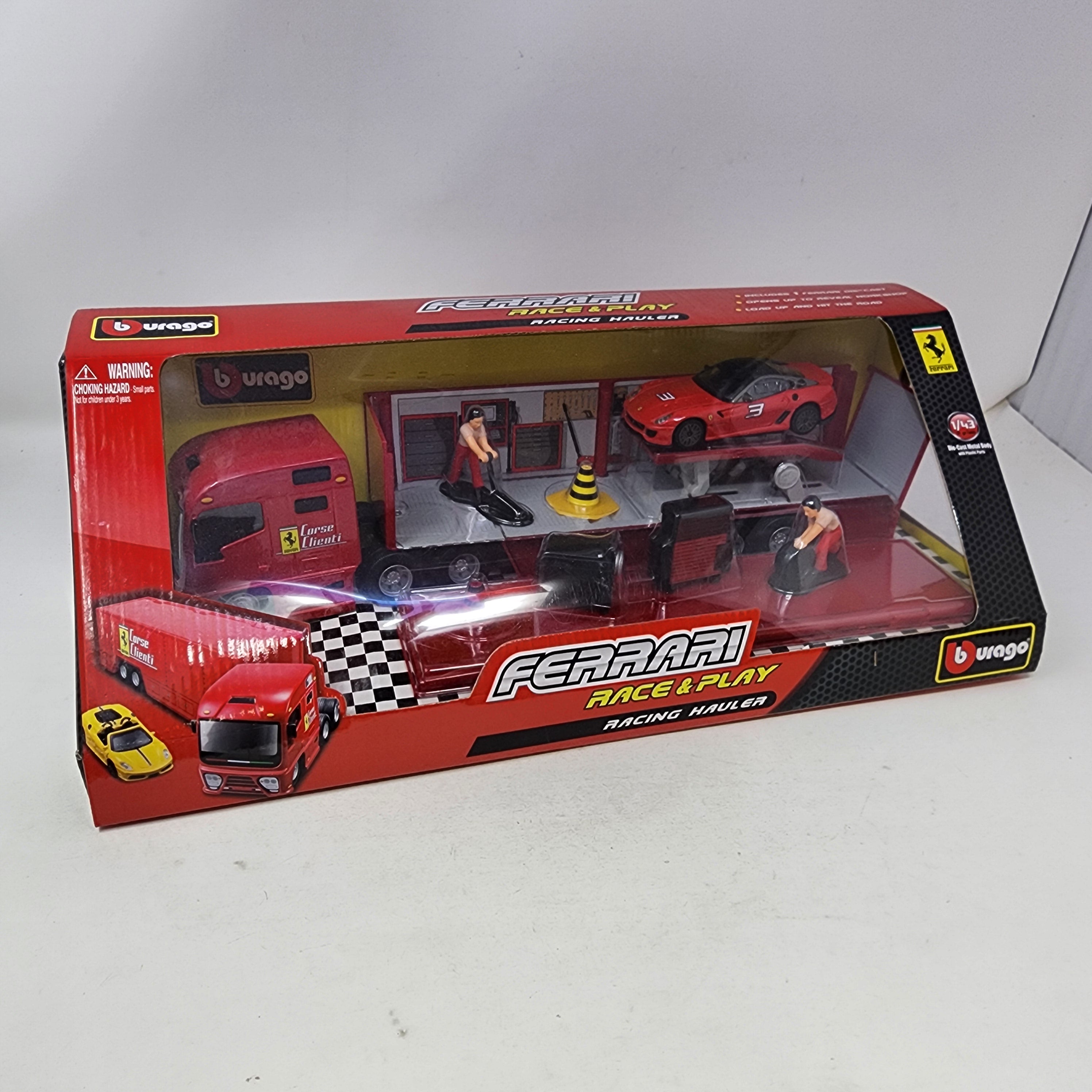 Ferrari Race & Play Set w/ Racing Hauler * Burago 1/43 Scale、mySite、hgirdovlk