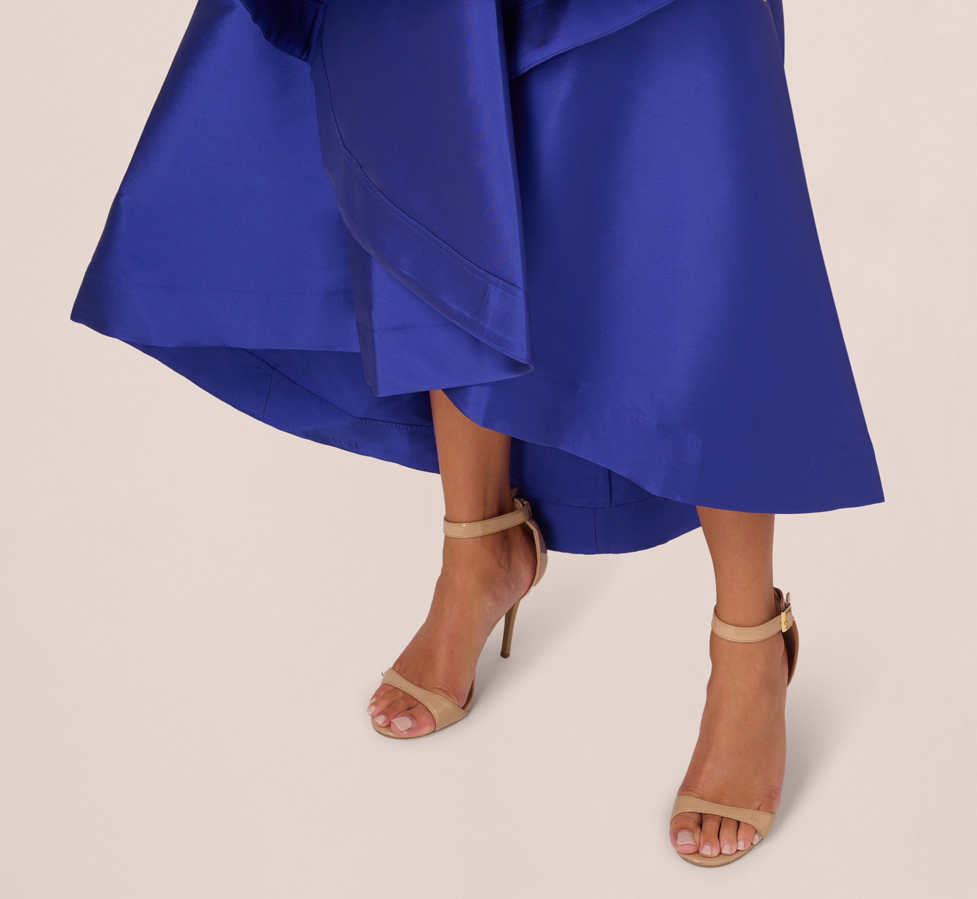 Bead Mikado High Low Long Dress In Ultra Blue、mySite、solidvoid