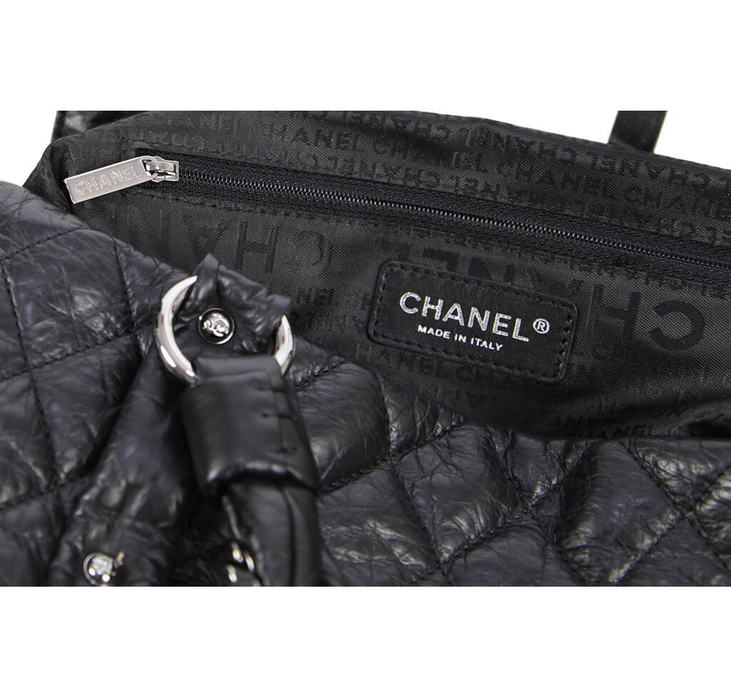 Chanel Grand Shopping Tote Black Calfskin Leather、mySite、garminoutage.com