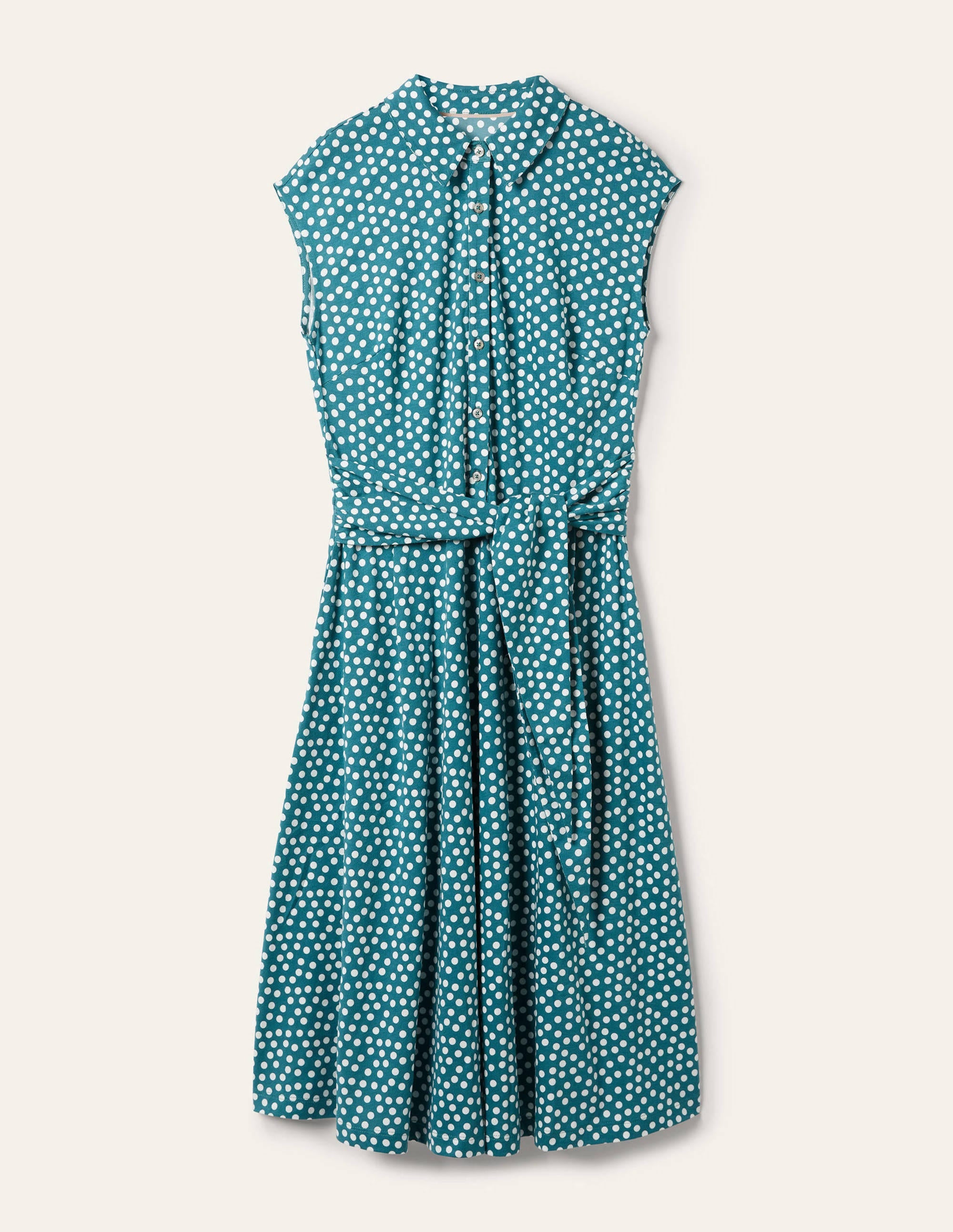  Tie Waist Jersey Shirt Dress-Colonial Blue, Scattered Dot、mySite、ashleygrahame