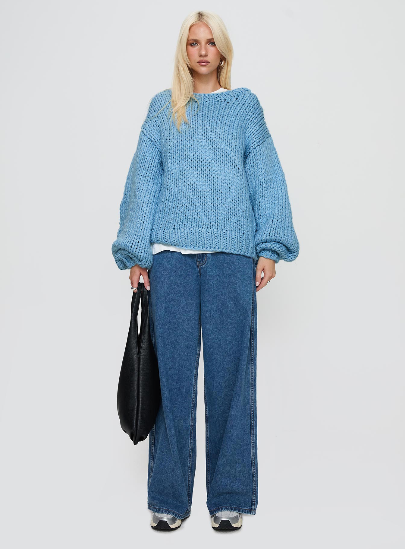 Arrowtown Hand Knit Sweater Blue、mySite、solidvoid
