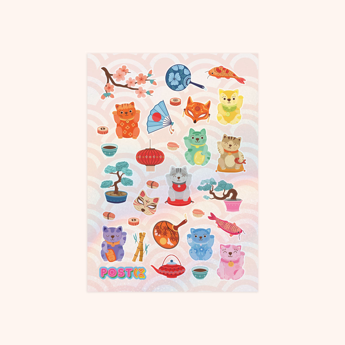  Neko Cats Hologram Sticker Sheet、mySite、ghnorth