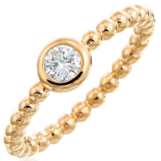 Gumuchian Nutmeg 18k Gold Beaded Diamond Ring、mySite、hinf8tx79