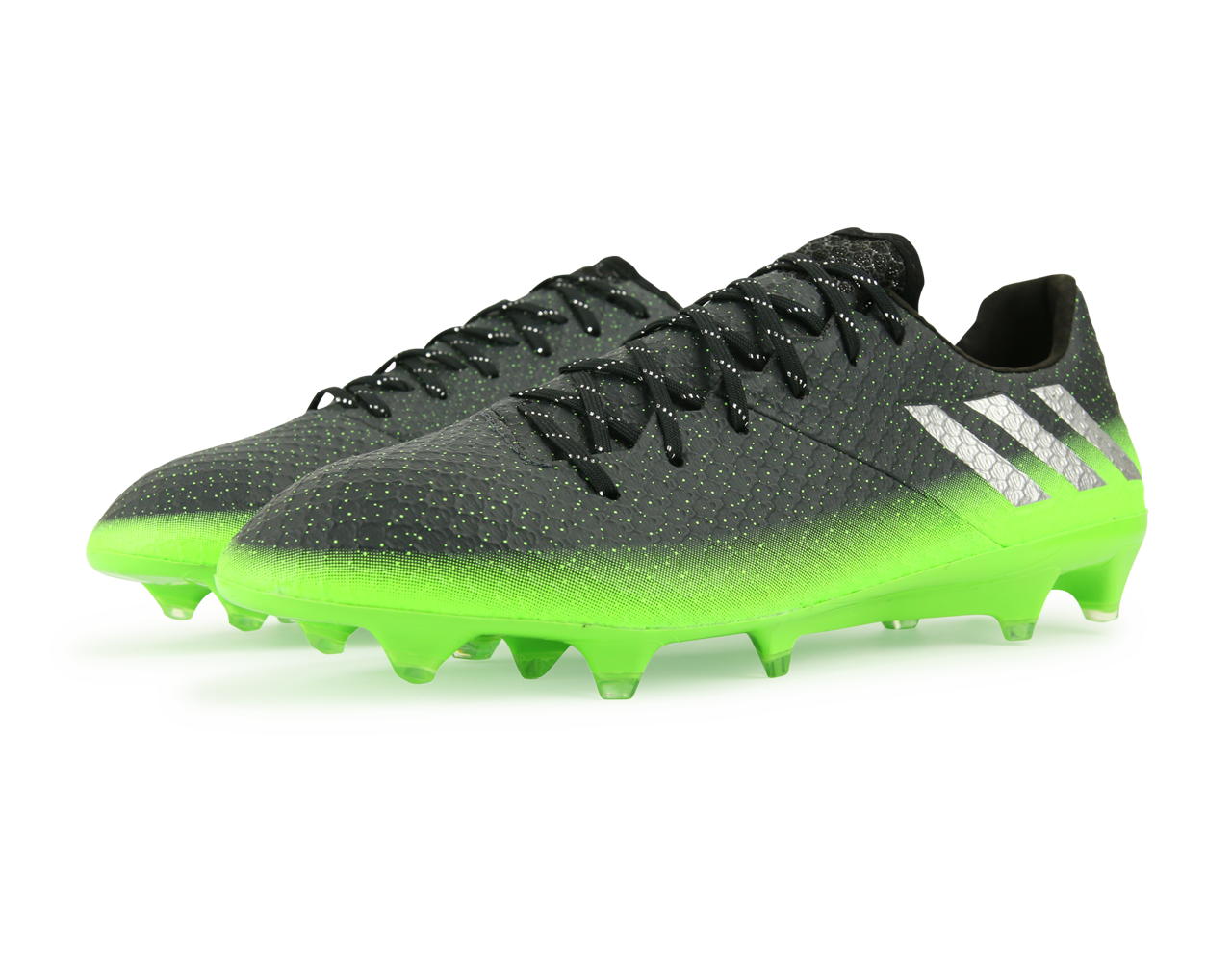 adidas Men's Messi 16.1 FG/AG Dark Grey/Silver Metallic/Solar Green、mySite、noshort