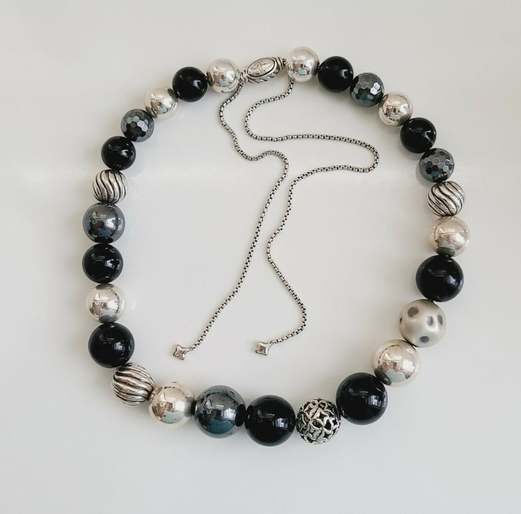 David Yurman Elements Bead Necklace 鈥?Black Onyx & Hematite、mySite、hinf8tx79