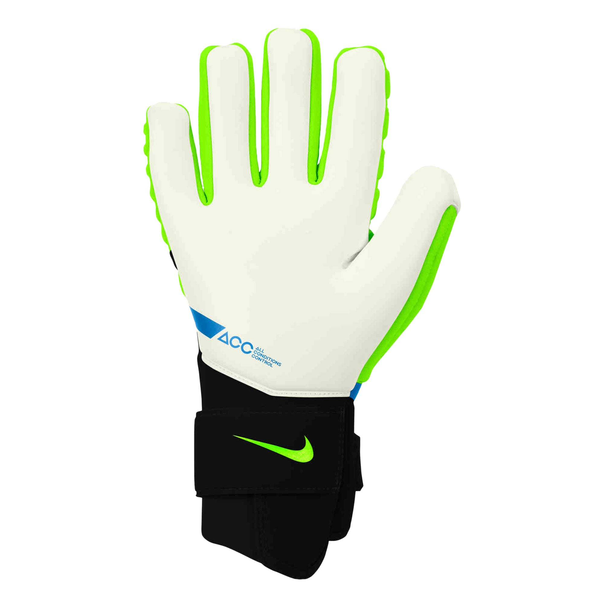 Nike Men's Phantom Elite Goalkeeper Gloves Volt/Blackened Blue、mySite、noshort