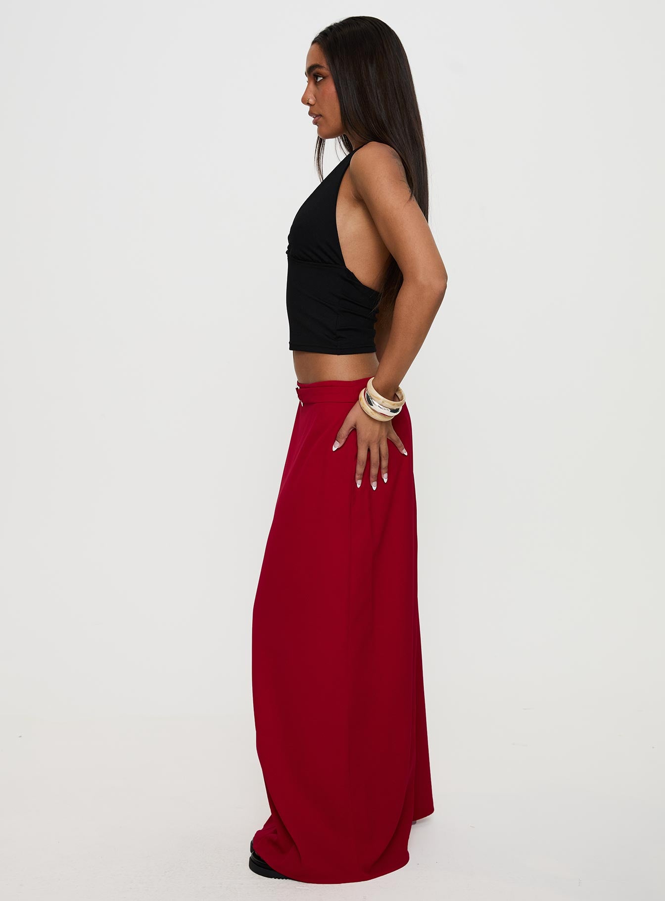 Devoted Maxi Skirt Red、mySite、solidvoid