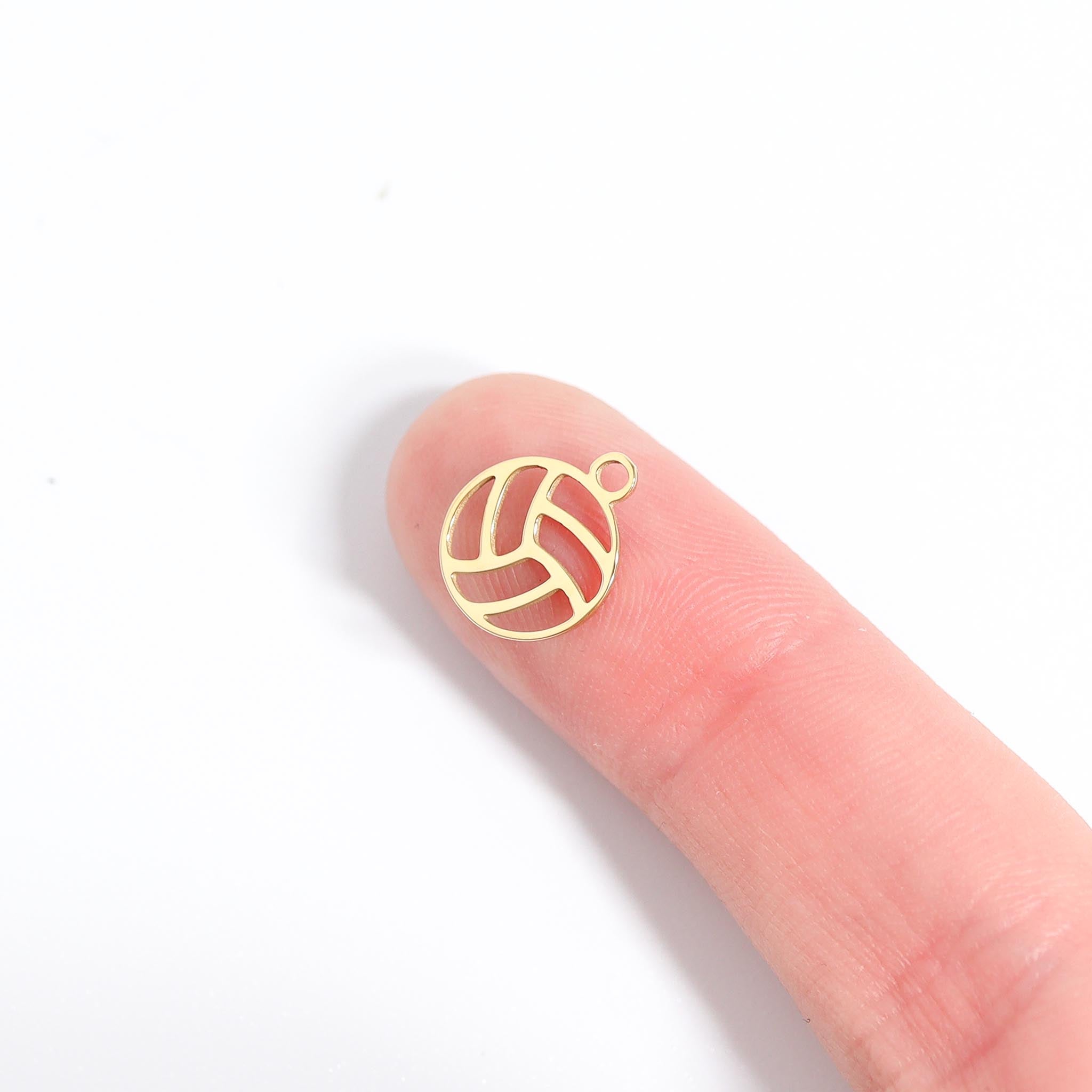 18K Gold PVD Stainless Steel Volley Ball Charm / PDL0154、mySite、dreamappss
