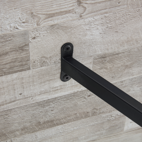 Rustic Industrial Rectangular Wood Dining Table For 4-6 Person, With 1.5" Thick Engineered Wood color Tabletop and Black Metal Legs,Desk For Kitchen Dining Living Room, 55.1" x 31.4"x 29.9"1529W115172、、casual