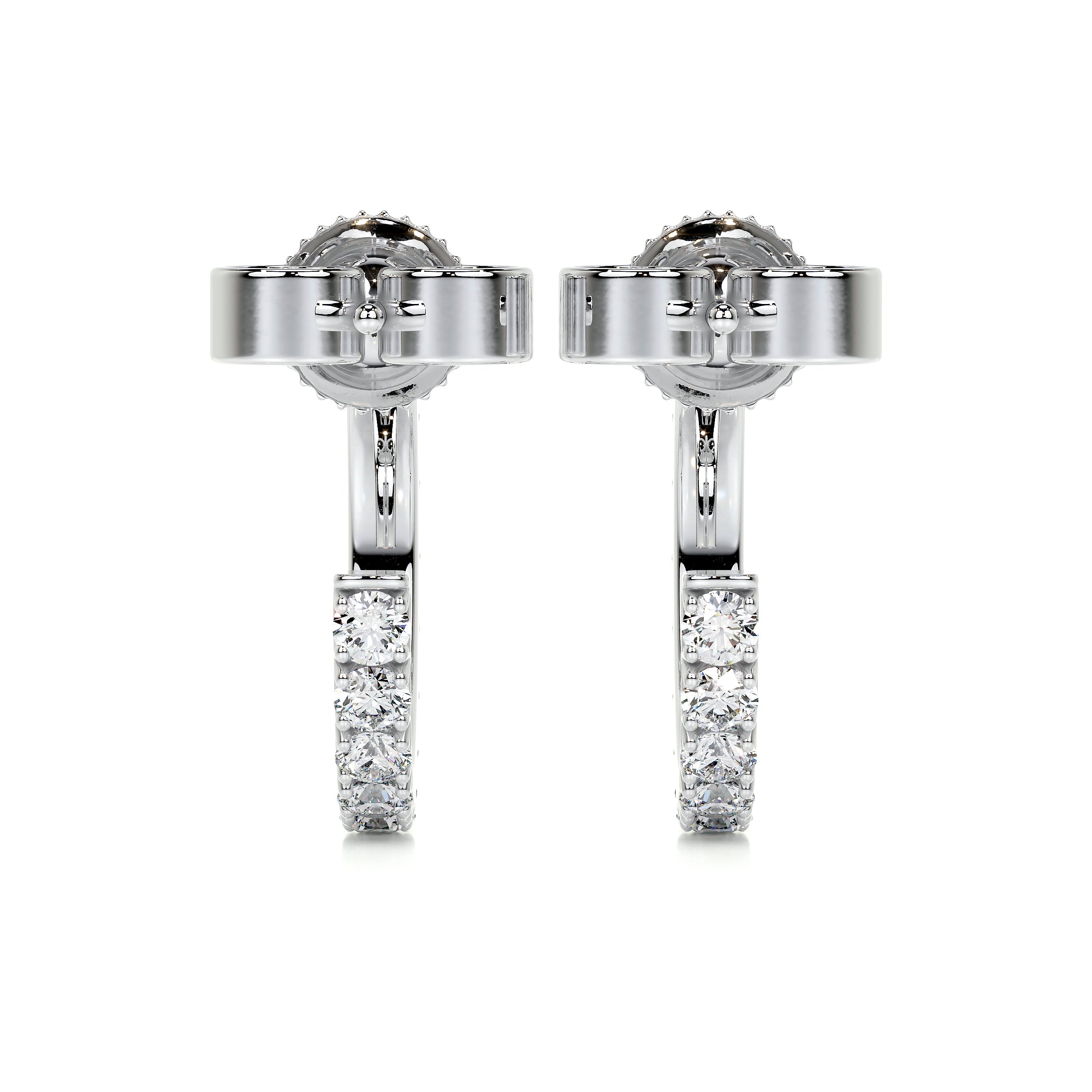 Nicole Diamond Earrings (3 Carat) -18K White Gold、mySite、hinf8tx79