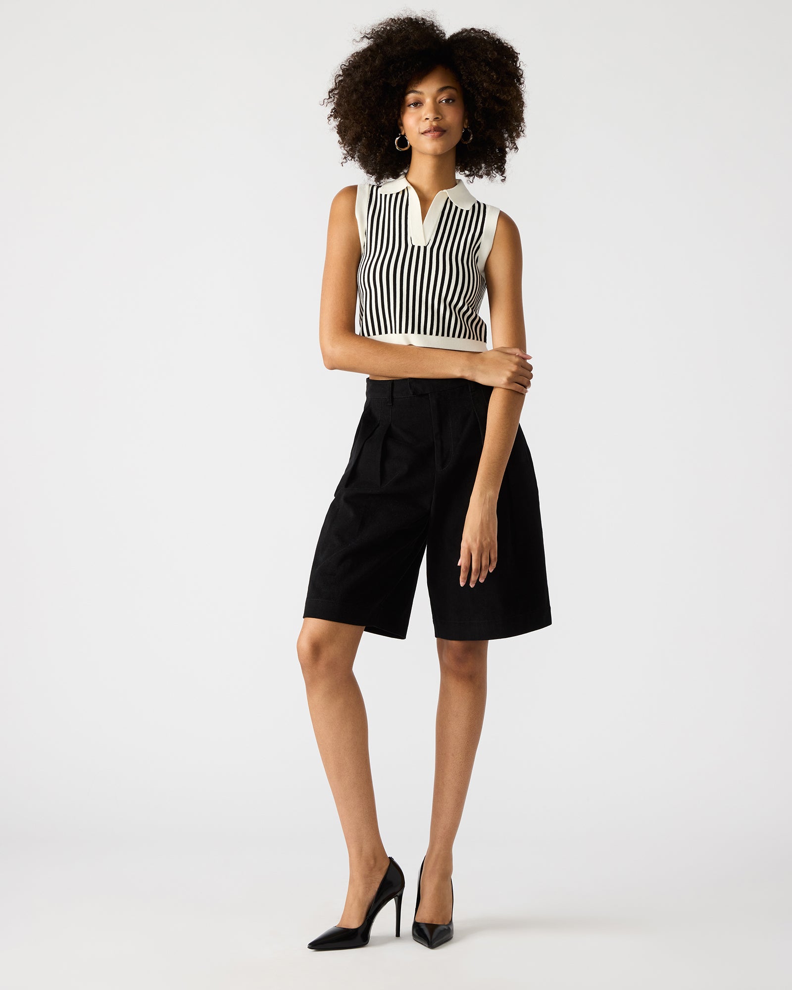 AMERY SWEATER BLACK/WHITE、mySite、gtrtttuynbv