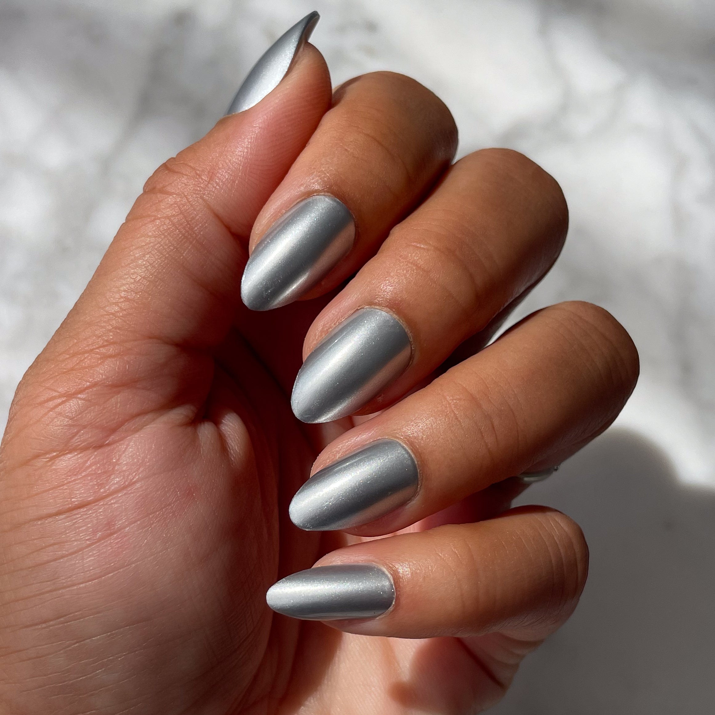 Steel Velvet - Press-On | Medium | Almond、mySite、solidvoid