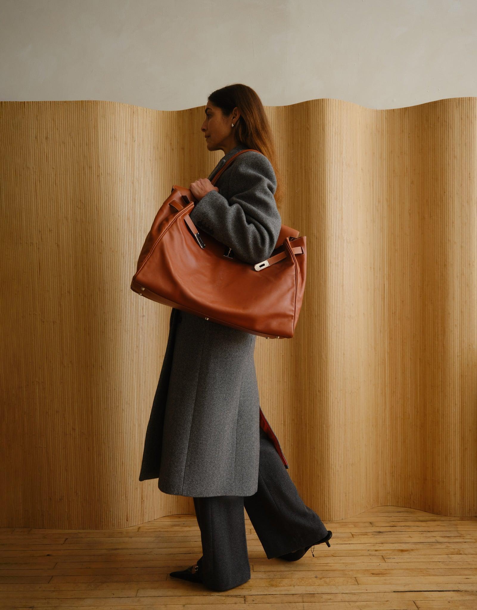 Hermès Kelly 50 Relax Travel Bag Fauve Box Leather Palladium Hardware、mySite、garminoutage.com