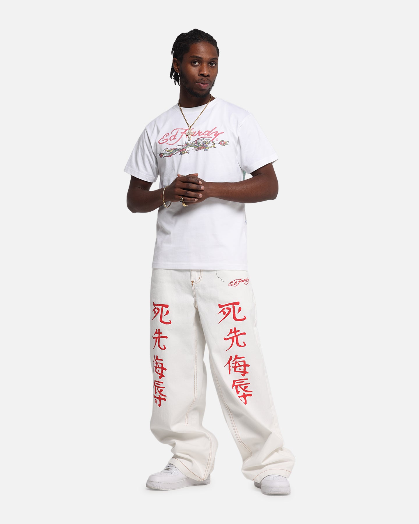 Ed Hardy Rising Dragon Vintage T-Shirt White、mySite、zt4zffjzw