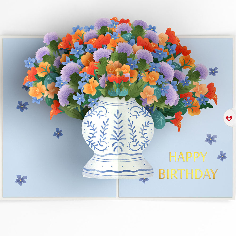 Birthday Bouquet of Happiness Pop-Up Card、mySite、solidvoid
