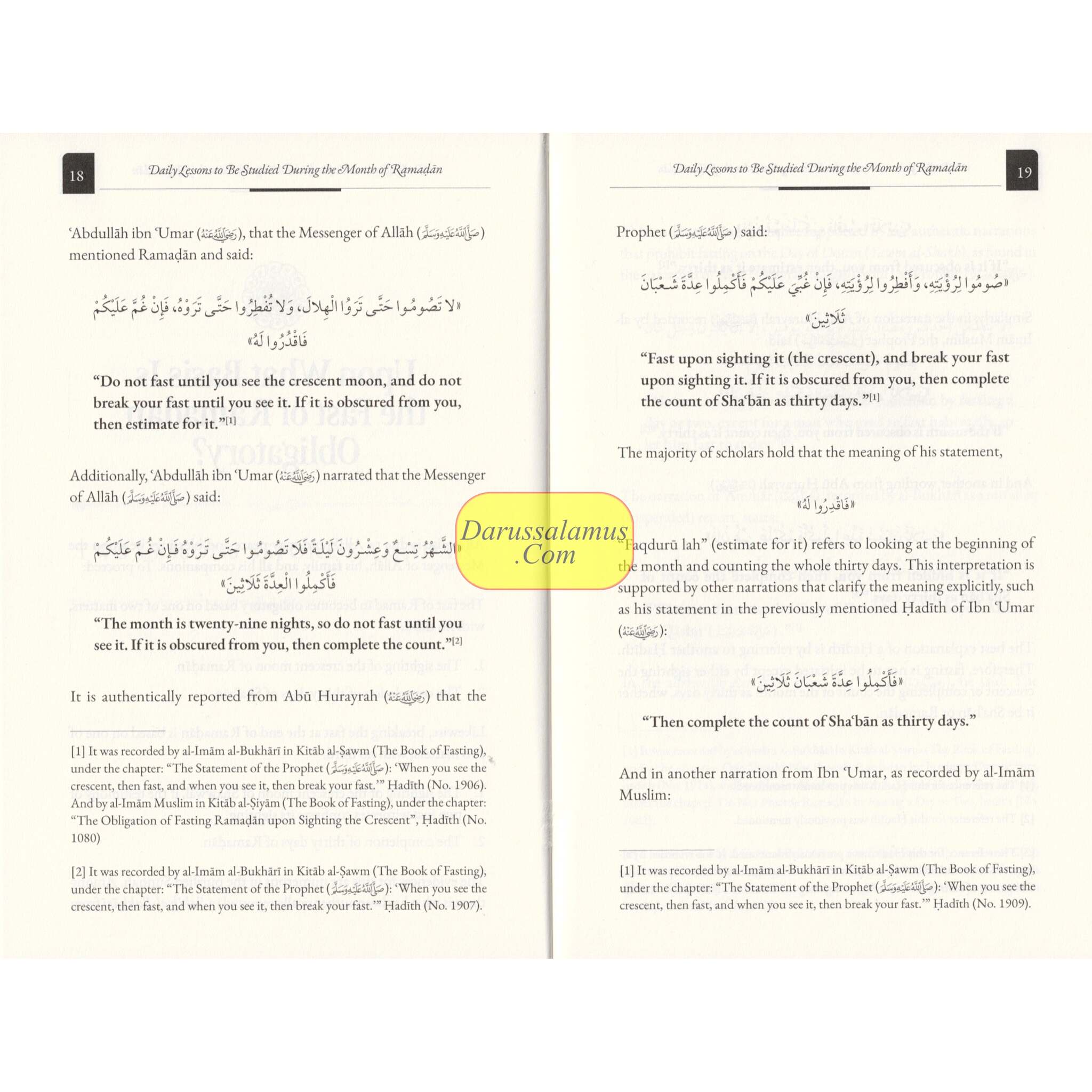 Daily Lessons To Be Studied During The Month of Ramadhan、mySite、topwebapps