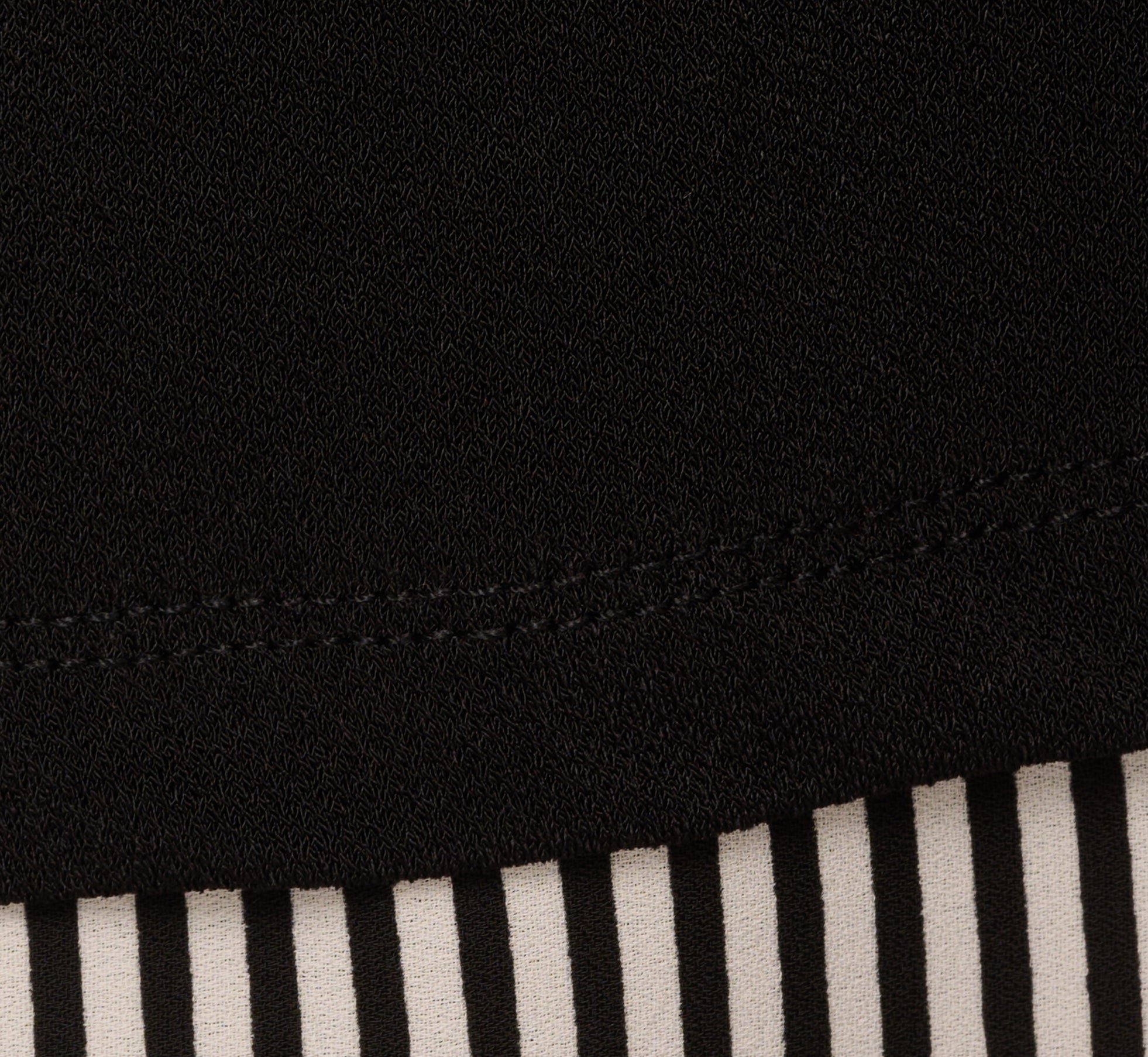 Three Quarter Sleeve Sweater With Button Down Accents In Blackw Black Ivorysmall Stripe、mySite、solidvoid