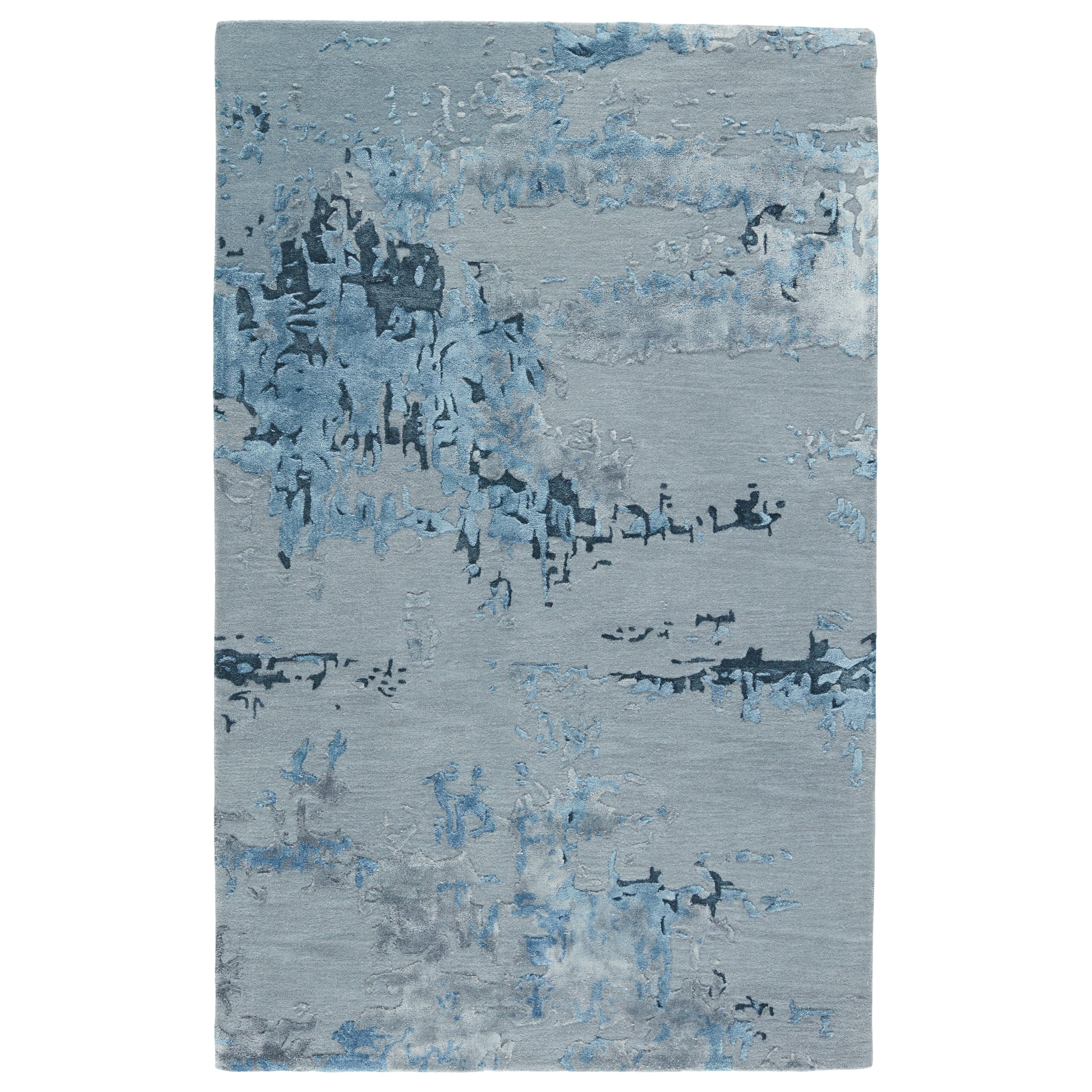 Astris Handmade Abstract Blue Light Gray Area Rug、mySite、gigharbornorthrealestate