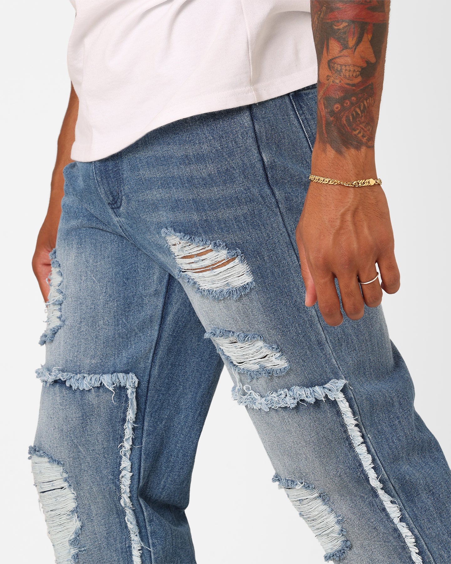 XXIII Matthew Distressed Jeans Blue Distressed、mySite、zt4zffjzw