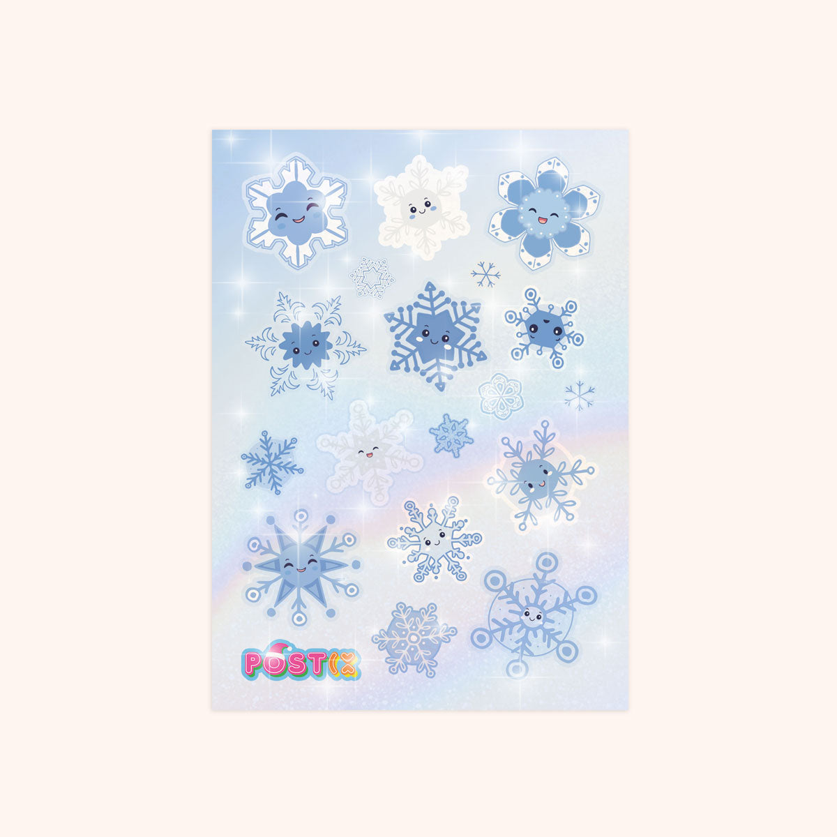  Sweet Snowflakes Hologram Sticker Sheet、mySite、ghnorth