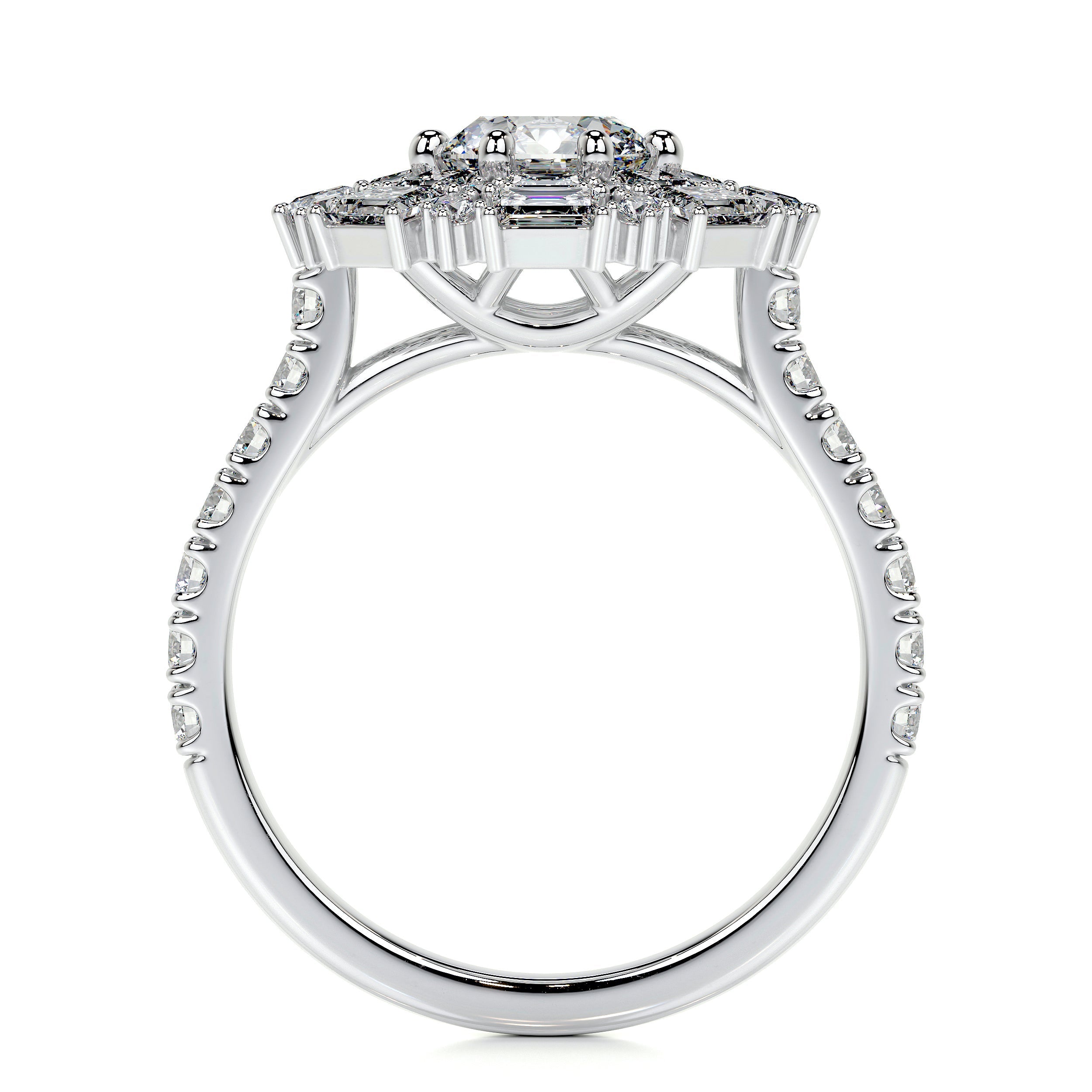 Snowflake Lab Grown Diamond Ring -14K White Gold、mySite、hinf8tx79