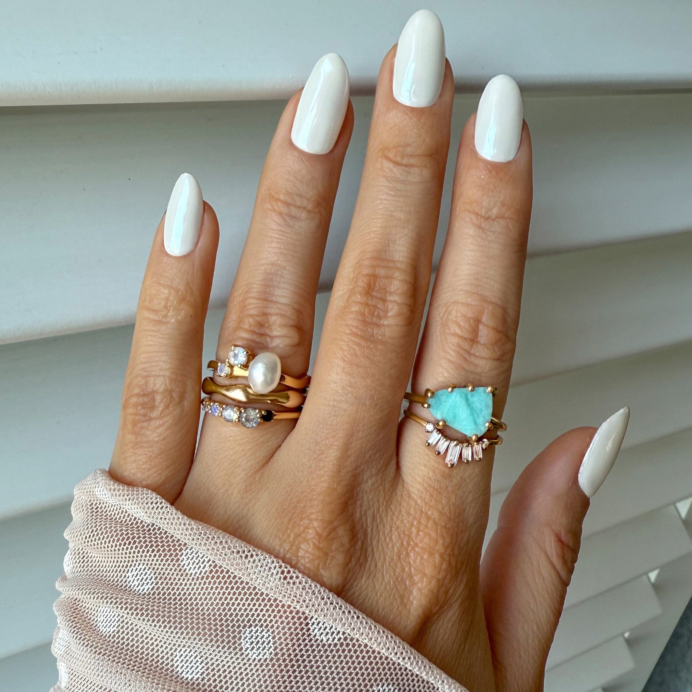 Raw Crystal Ring - Serene Amazonite、mySite、hinf8tx79