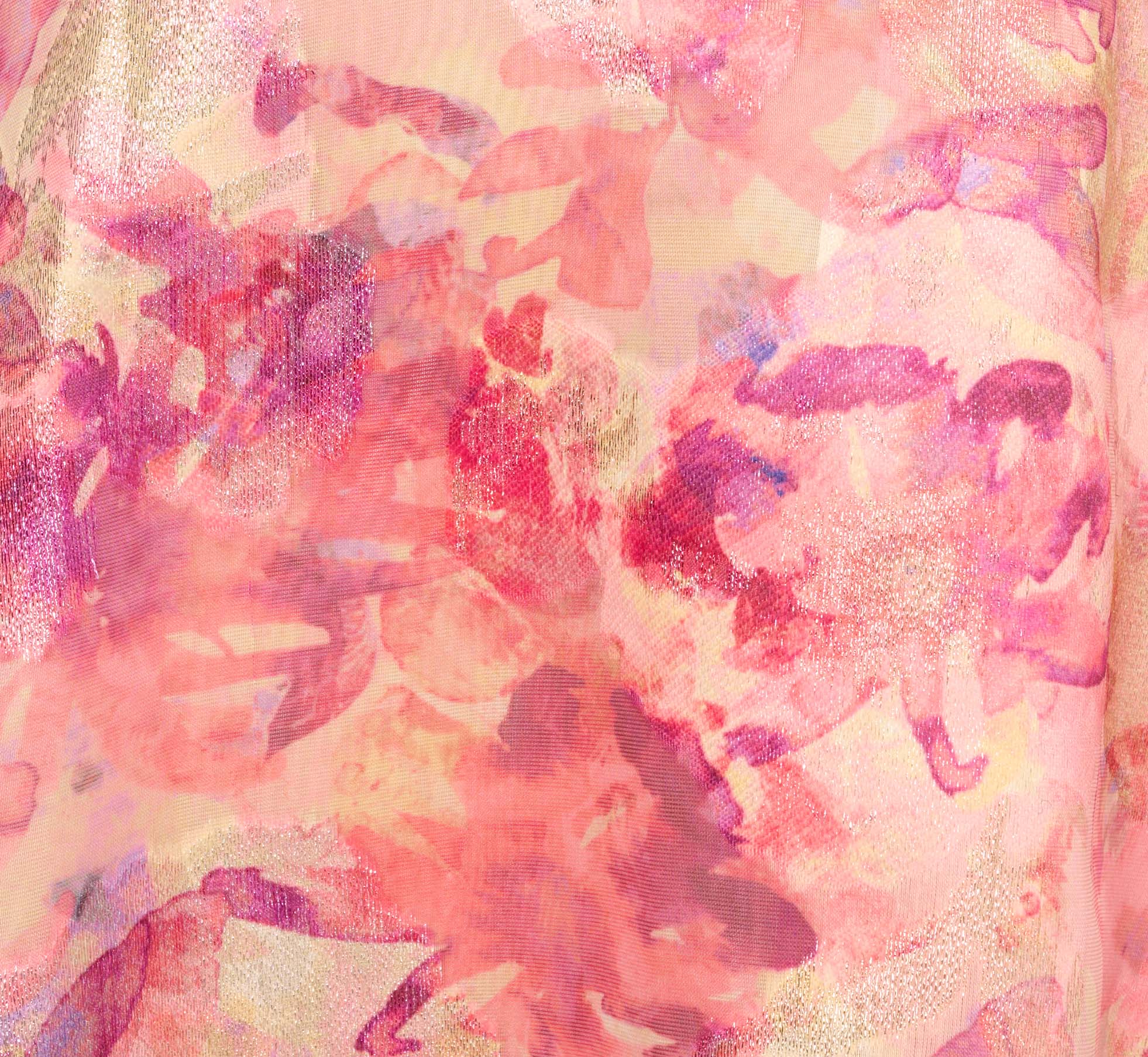 Printed Jacquard One Shoulder Ball Gown With Pleat Details In Red Multi、mySite、solidvoid