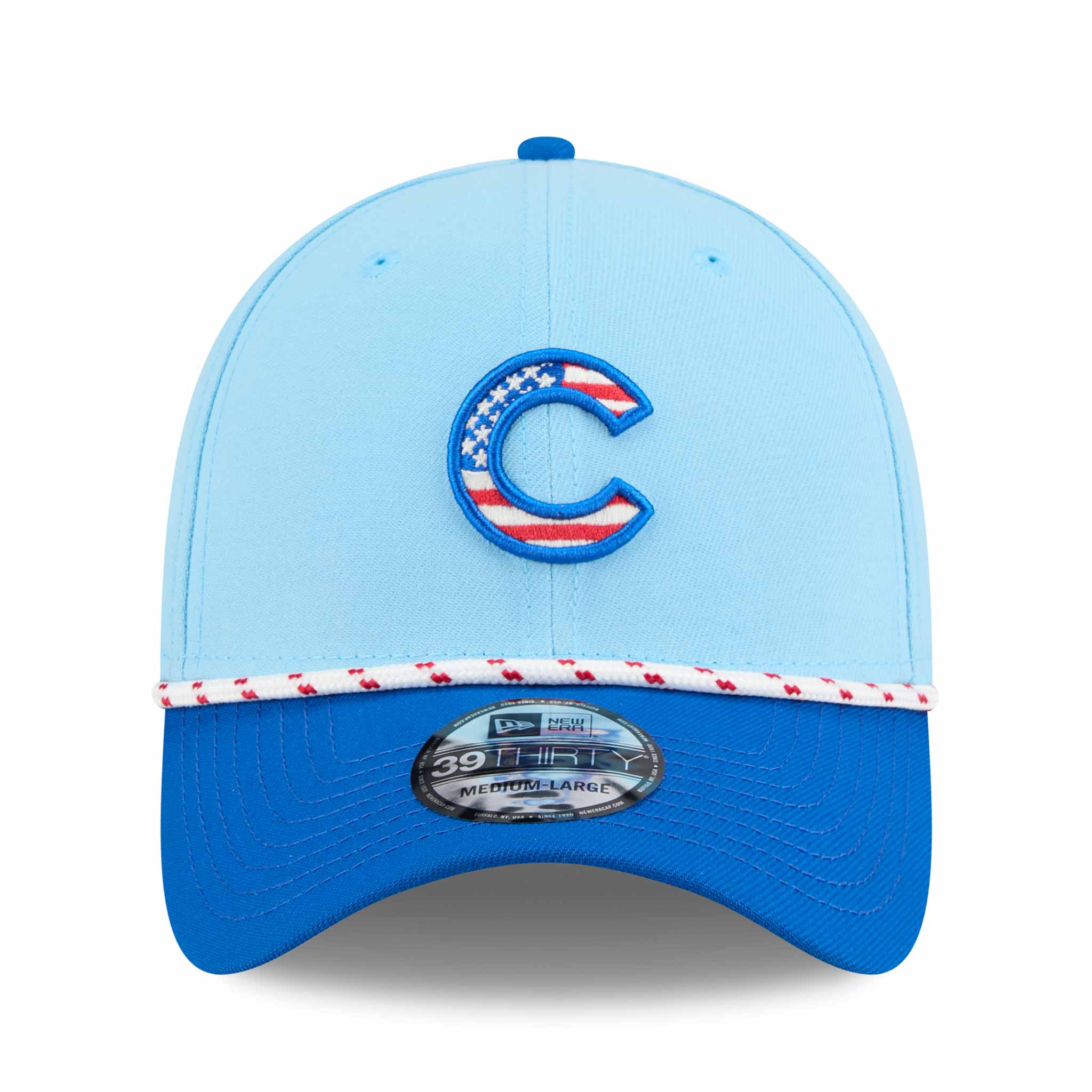 Chicago Cubs New Era 2025 Fourth of July 39THIRTY Rope Stretch Fit Cap、mySite、vikingsvslions