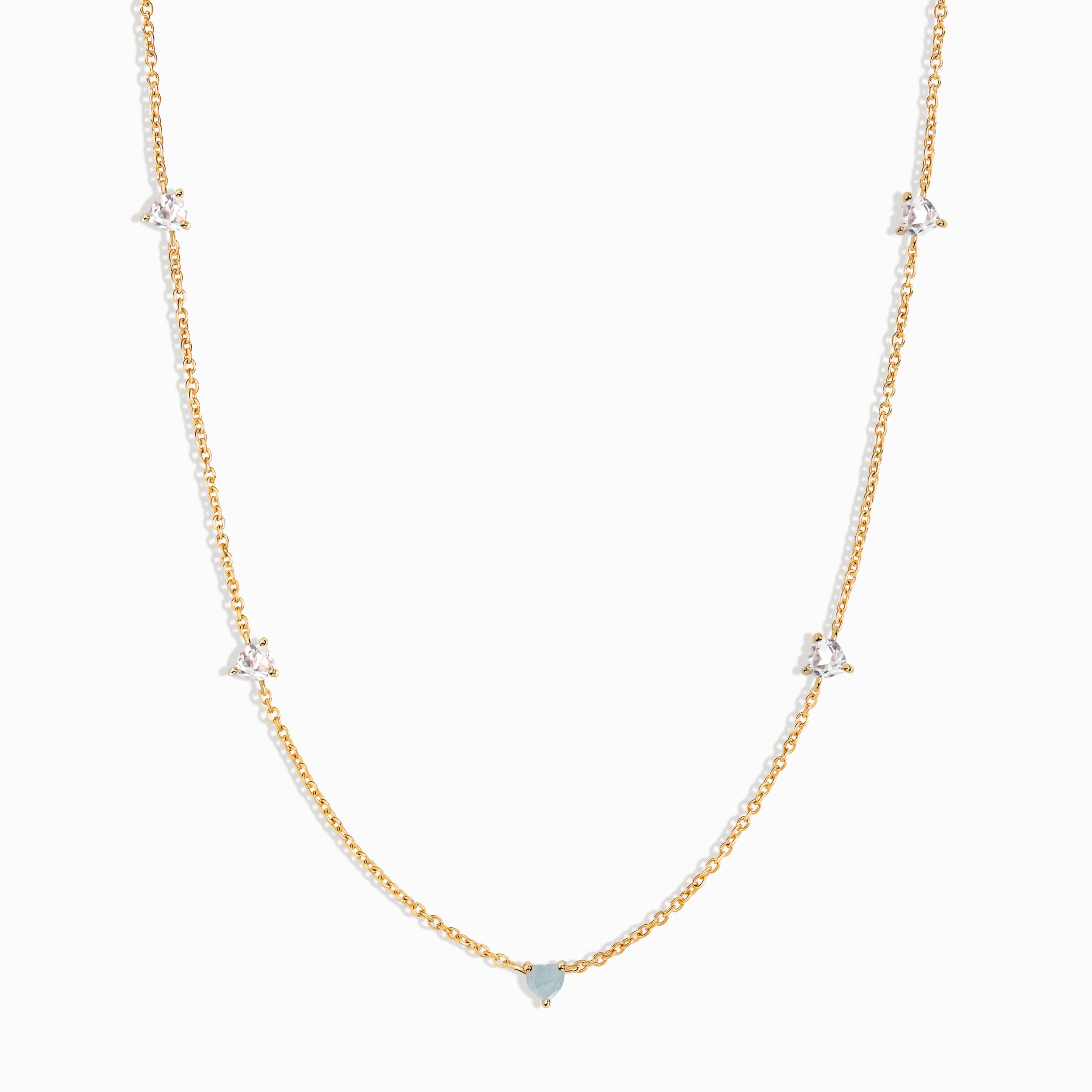 Aquamarine Necklace Never Without My Gem - March Birthstone、mySite、hinf8tx79