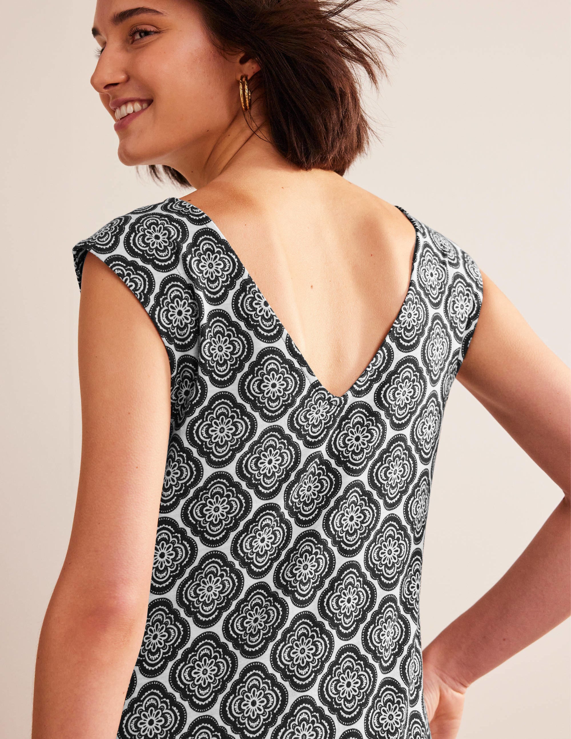  Sleeveless Jersey Shift Dress-Black, Botanic Blush、mySite、ashleygrahame