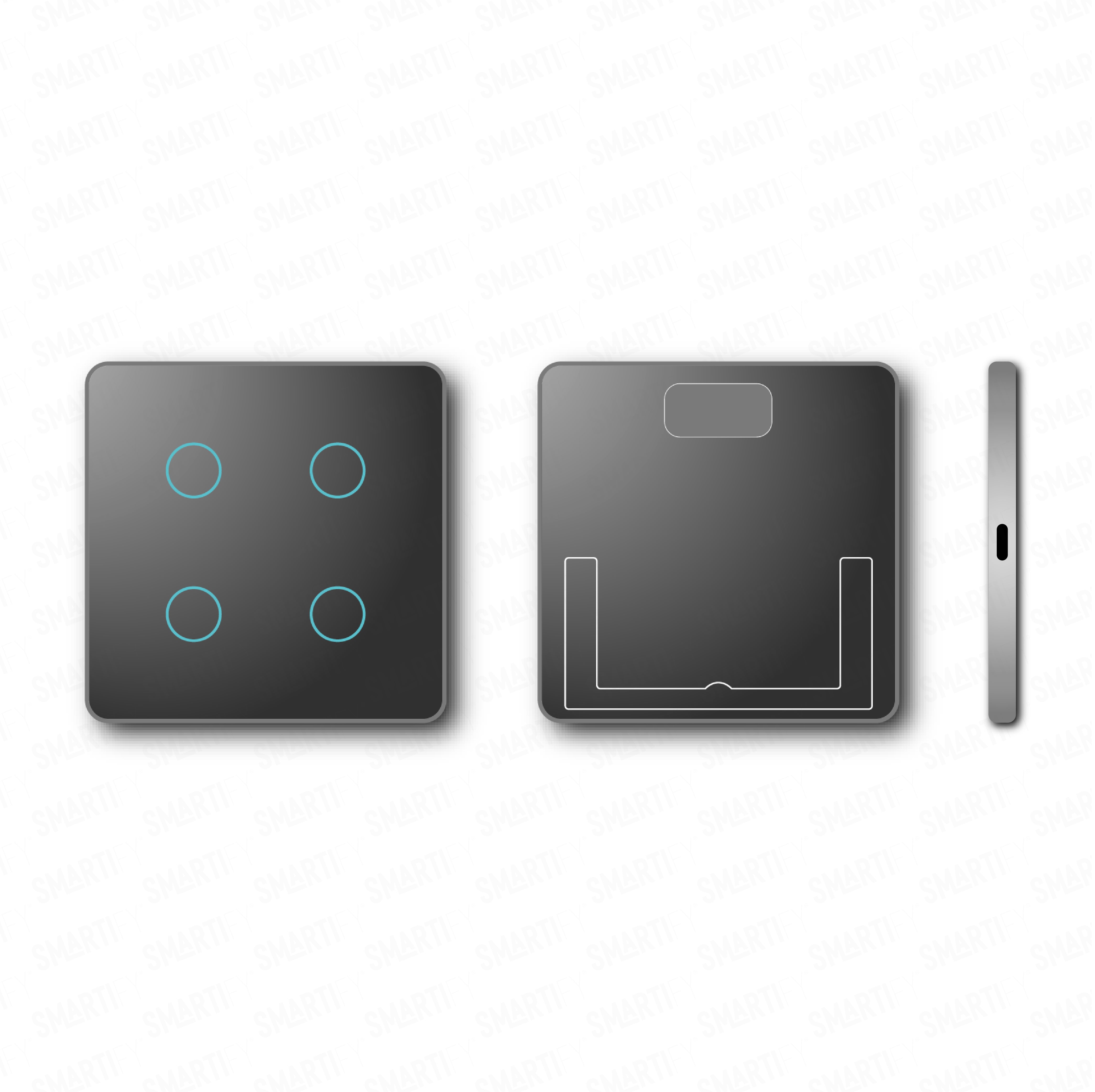 Smartify vPRO Comando de Cenários 4 Botões (12 Cenários) Zigbee Preto - SYPC04ZBPR、mySite、fannypackpong