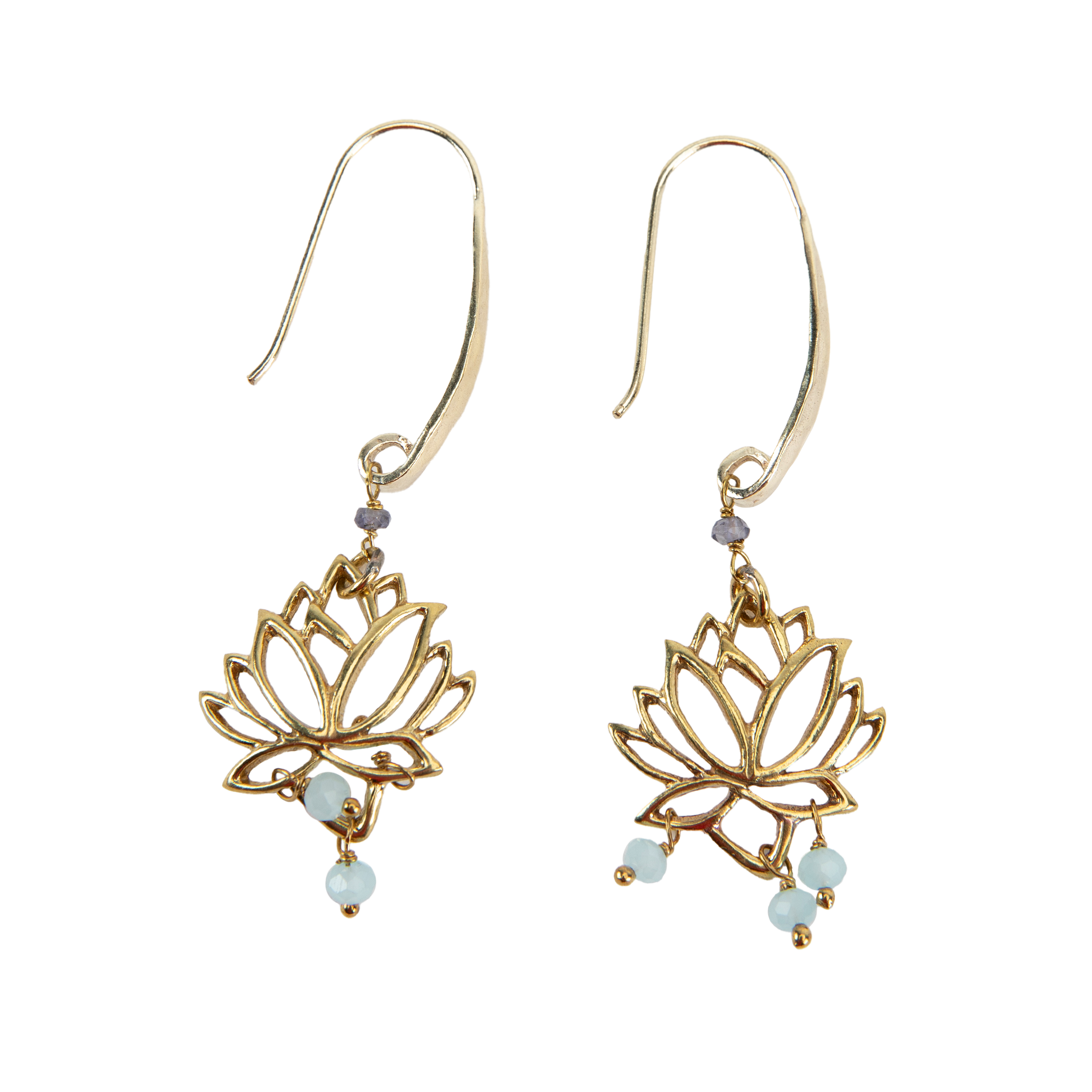 Lotus Flower Dangle Earrings、mySite、topwebapps