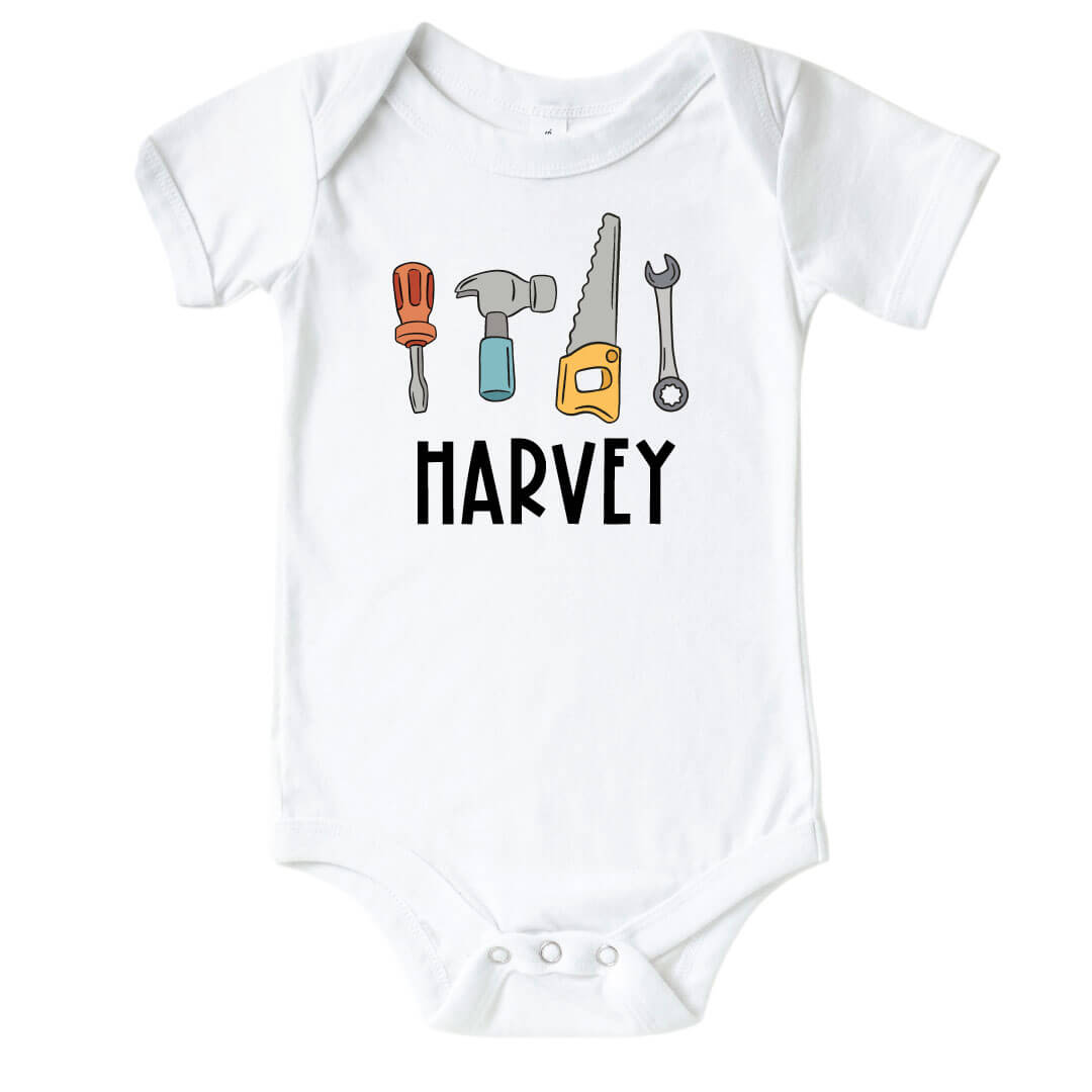 Personalized Tools Graphic Bodysuit | White、mySite、layawaytickets