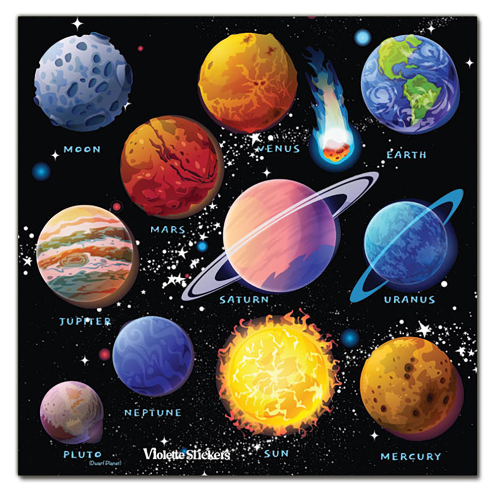  Crystal Solar System Stickers、mySite、ghnorth