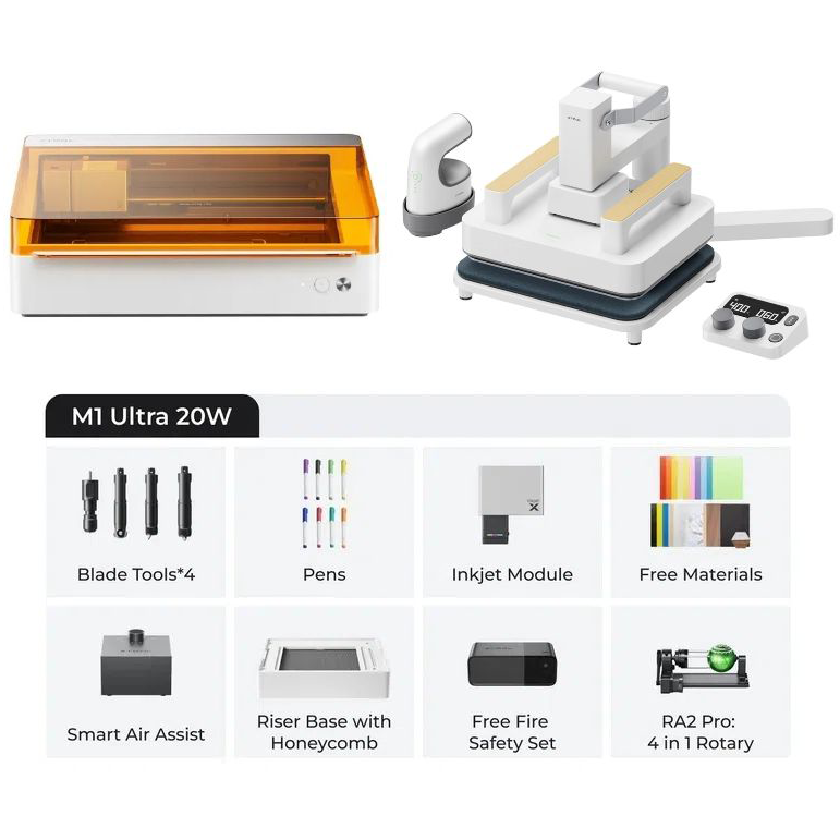 xTool M1 Ultra 20W All-in-One Craft EDU Kit Box、mySite、lovesweatpilates