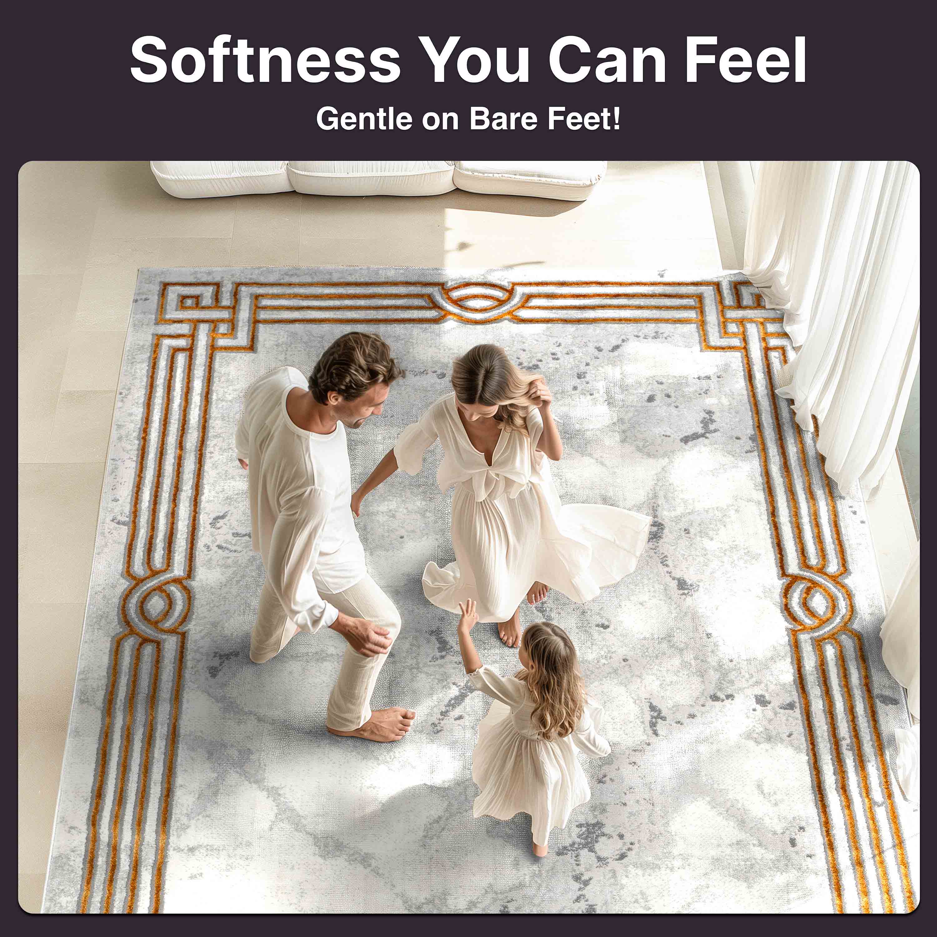 Huntington Retro Marble Border Glam Rug、mySite、gigharbornorthrealestate