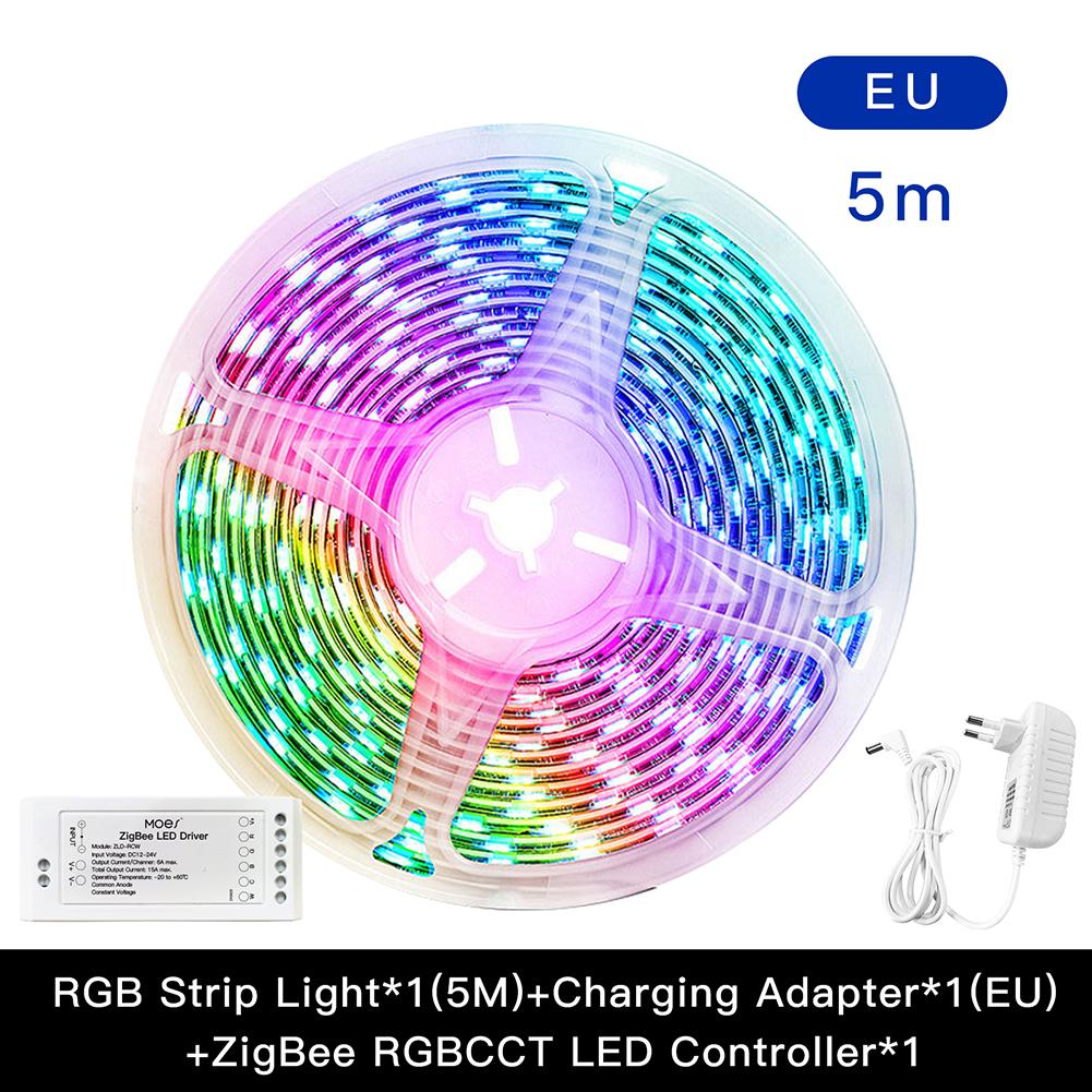 MOES ZigBee RGB Strip Light Multicolor LED Strip CCT LED Controller Plus Brightness Adjustable、mySite、fannypackpong