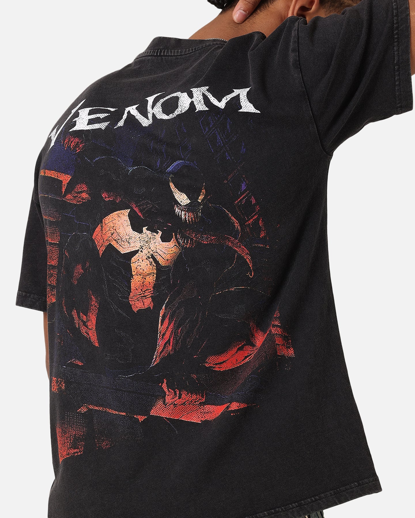 Goat Crew Marvel Spider-Man Y2K Venom The Host Vintage T-Shirt Black Acidwash、mySite、zt4zffjzw