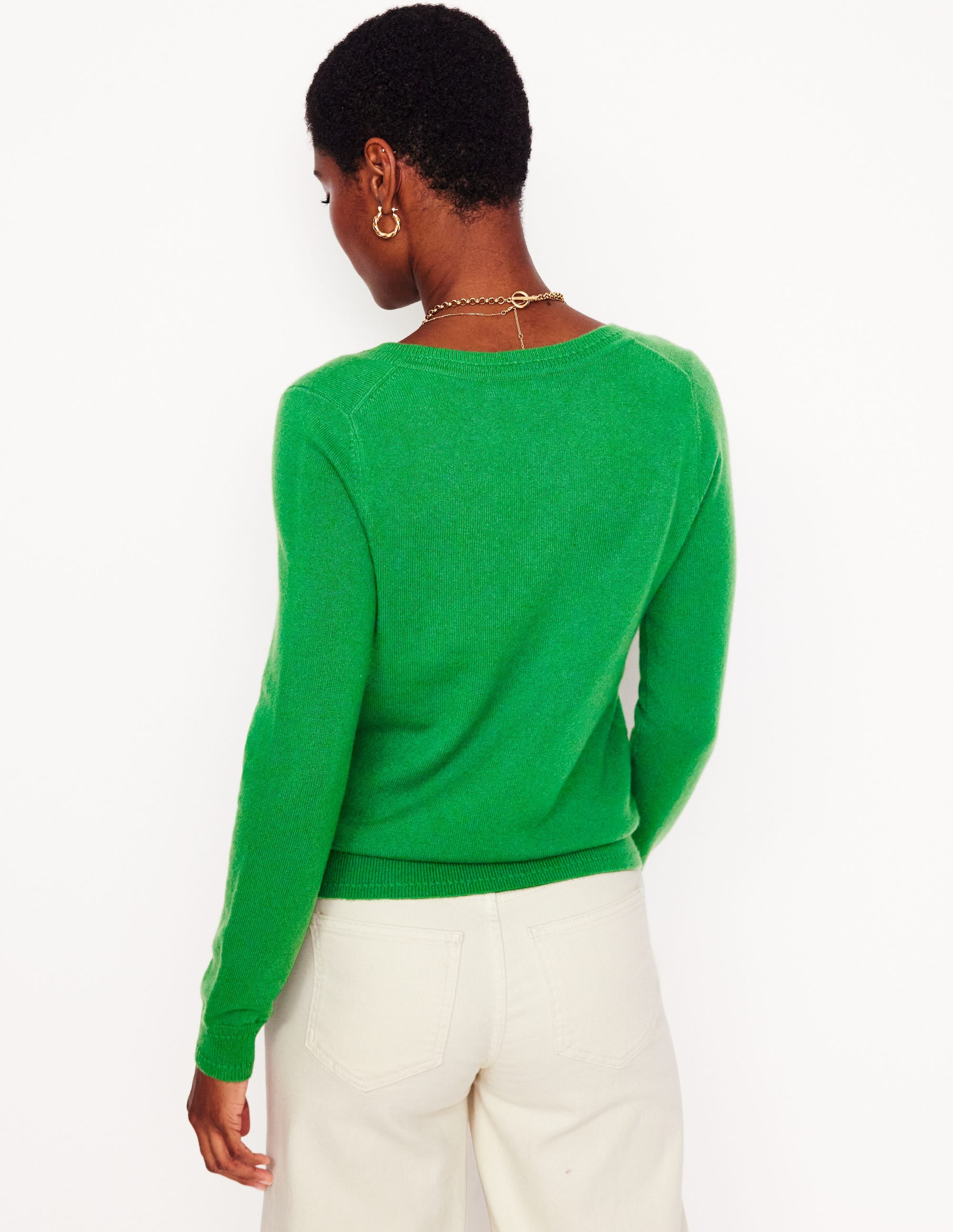  Eva Cashmere V-Neck Jumper-Paradise Green、mySite、ashleygrahame