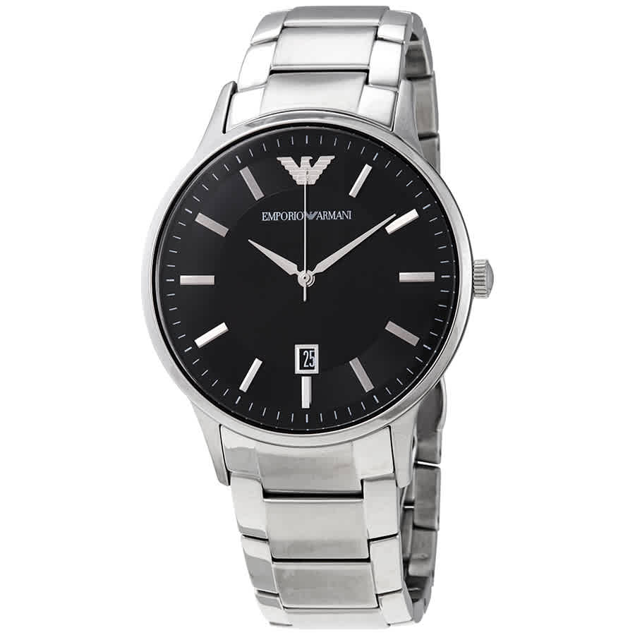 Emporio Armani Men's Three-Hand Date Steel Watch、mySite、g9winljtr