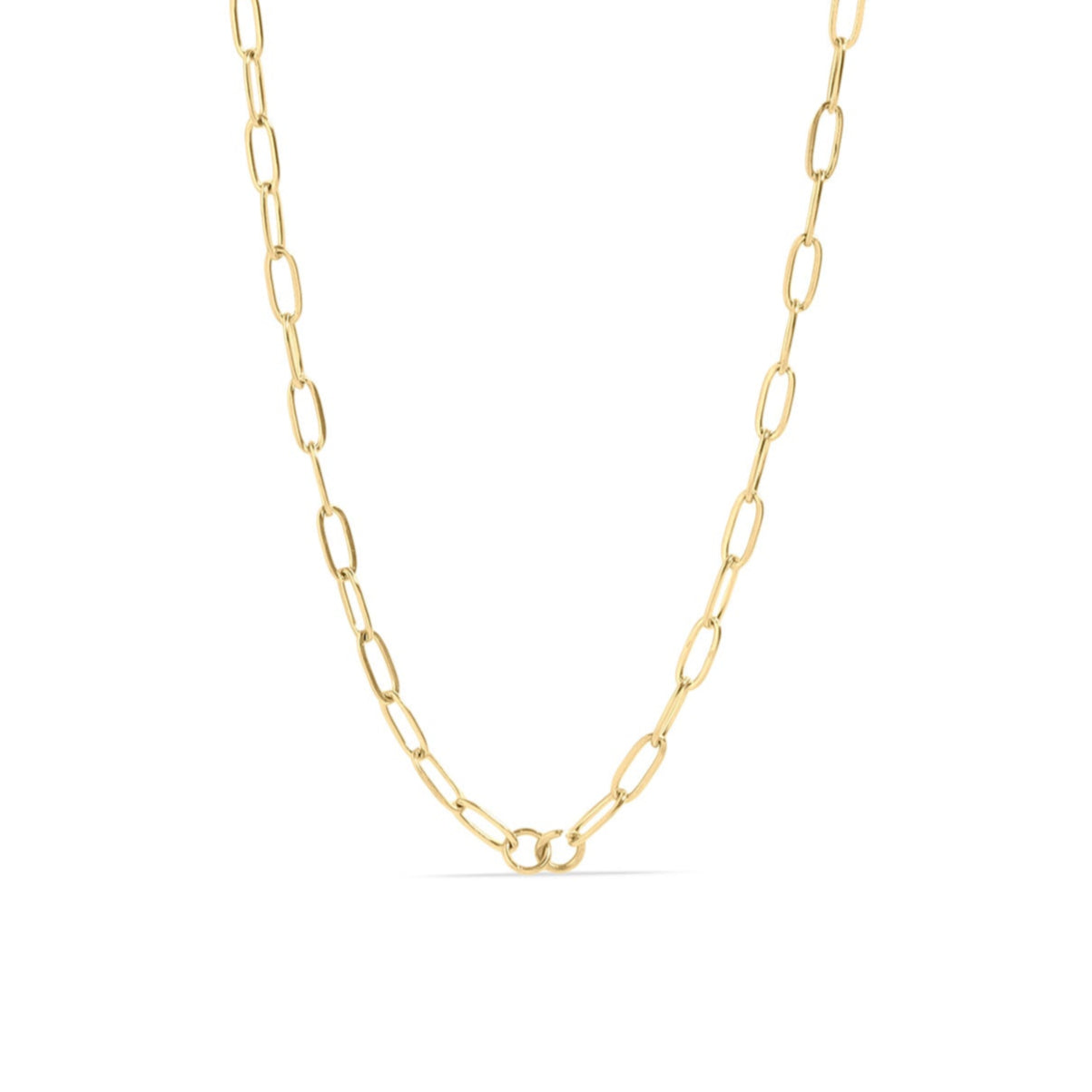 18K Gold PVD Paperclip Connector Chain Necklace / CHN0080、mySite、dreamappss