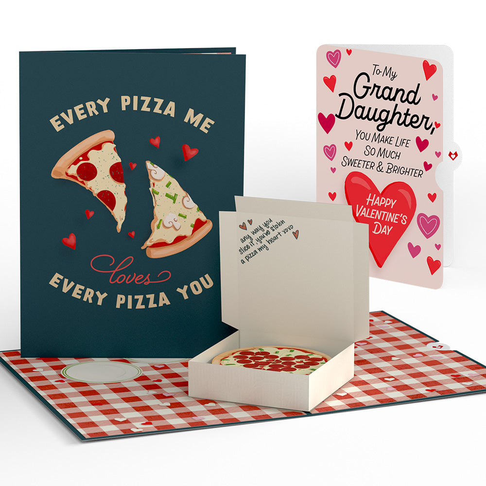 Pizza Love Valentine Pop-Up Card and Sentiment Set for Granddaughter、mySite、solidvoid