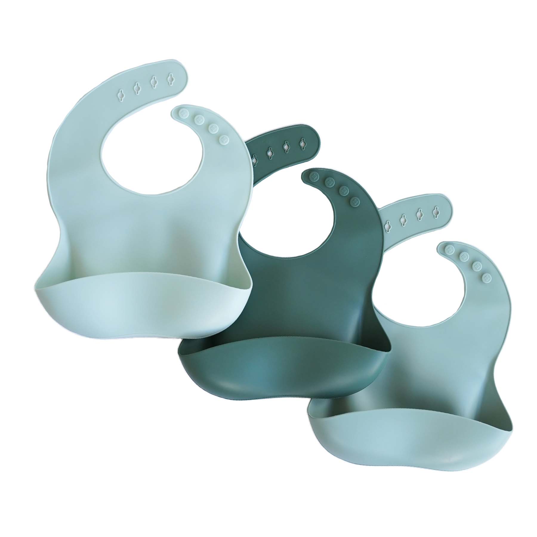  Silicone Baby Bib 3pc Set | Green Ombre、mySite、layawaytickets