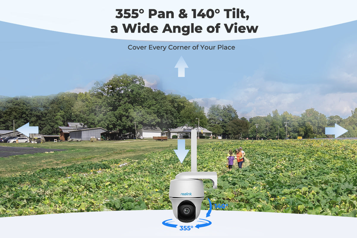 Reolink 2K+ 5MP 4G LTE Pan-Tilt Battery/Solar-Powered Camera Go PT Plus+Solar Panel(Black)、mySite、camillekostekn