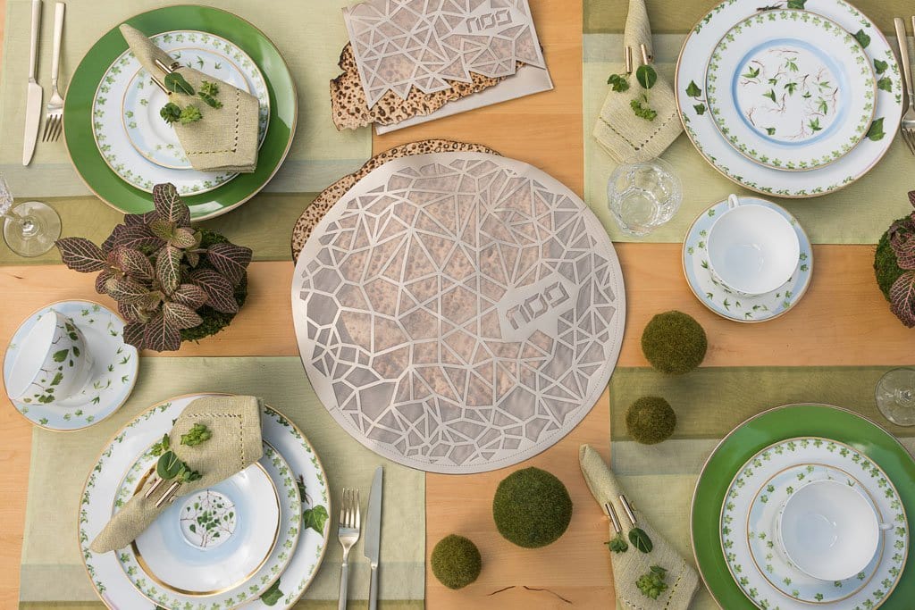Geometric Matzah Cover - Champagne or Silver、mySite、topwebapps